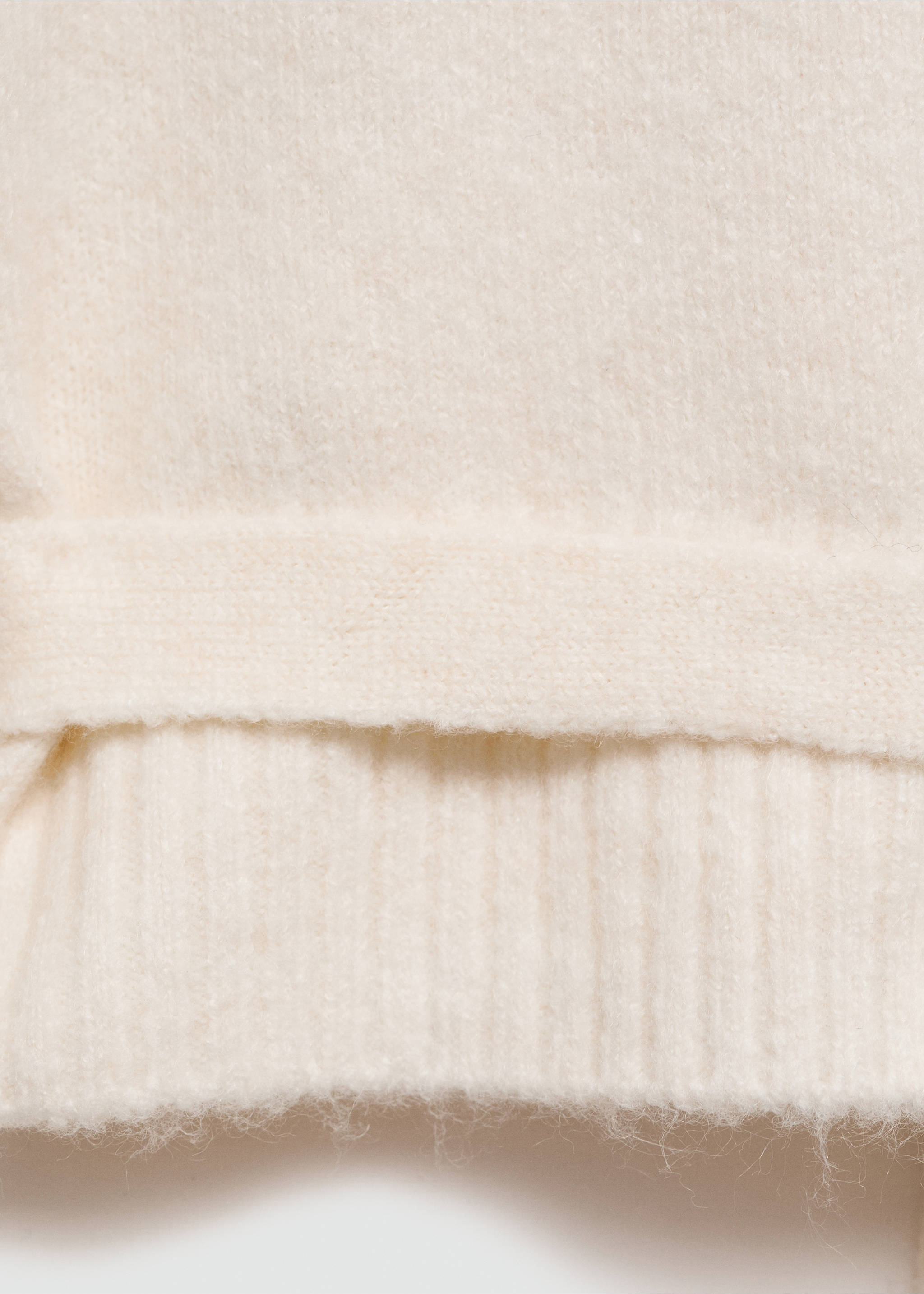 Cardigan in Wickel-Optik mit Schleife - Detail des Artikels 8, Ecru. Ref: 77064782-00.