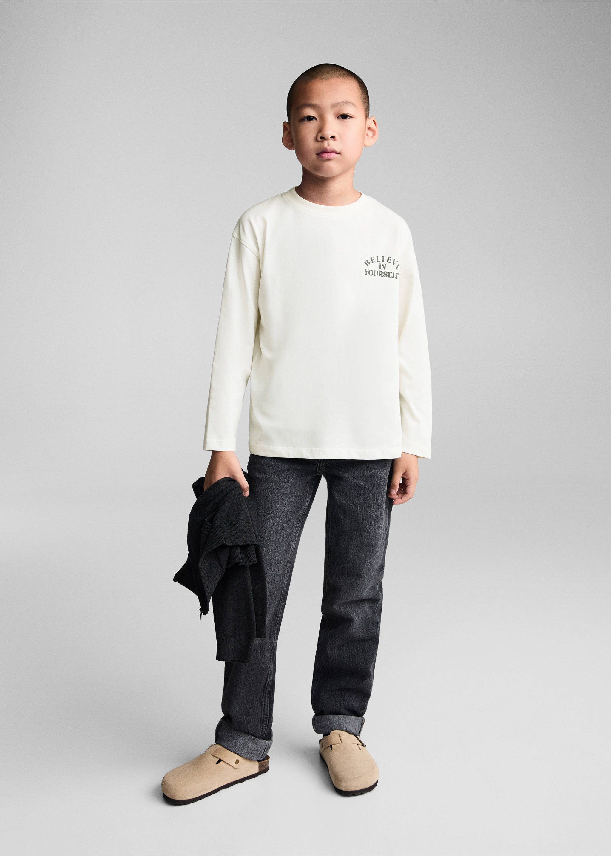 Printed long sleeve t-shirt - General plane, Off White. Ref: 77064783-00.