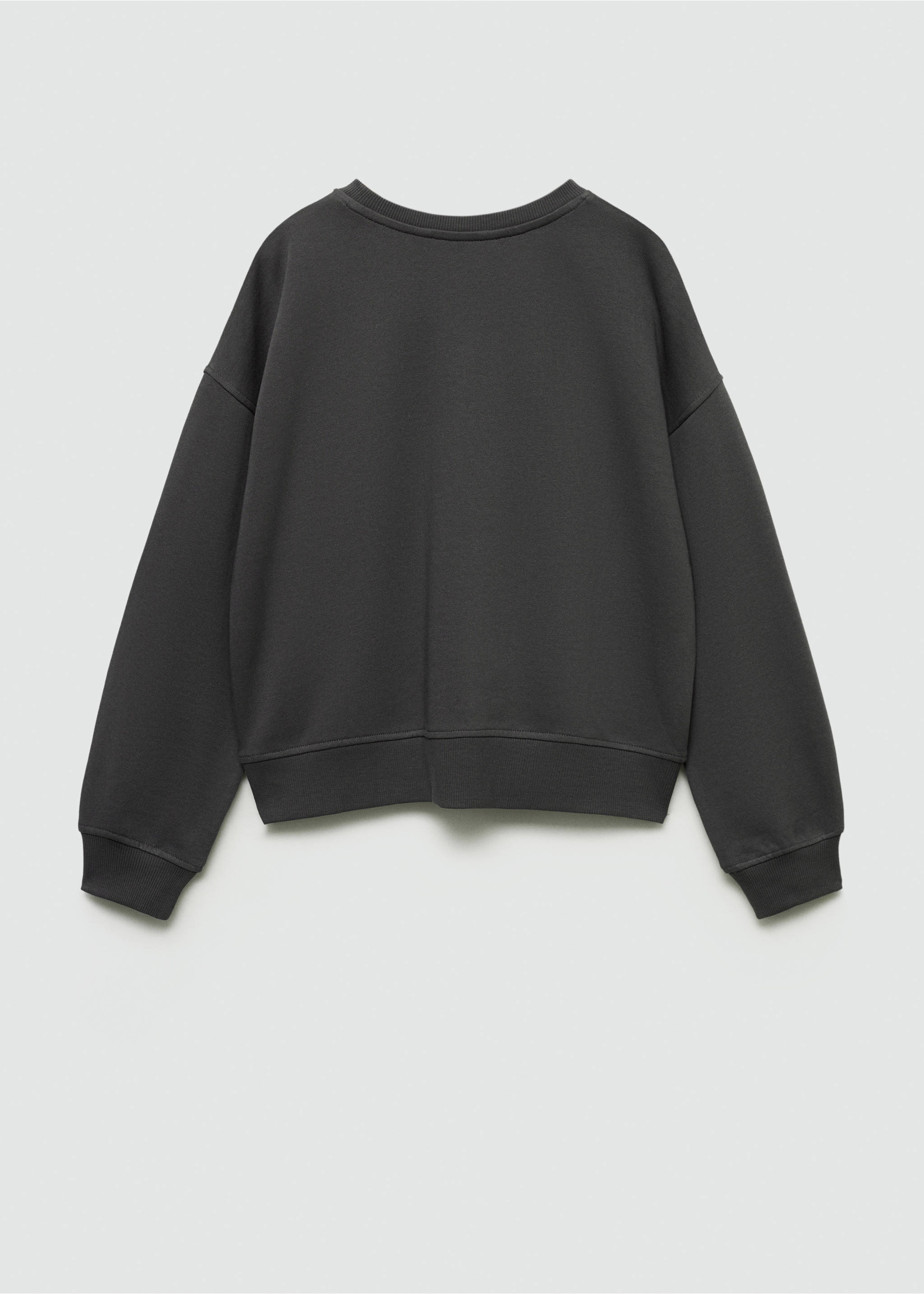 Cotton-blend printed sweatshirt - Reverse of the article, Charcoal. Ref: 77064785-00.