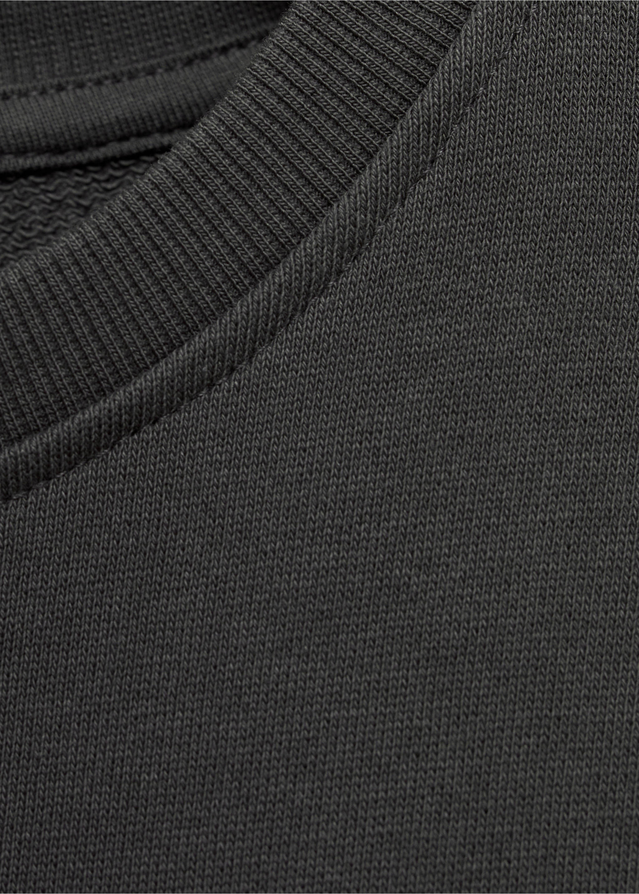 Cotton-blend printed sweatshirt - Details of the article 0, Charcoal. Ref: 77064785-00.
