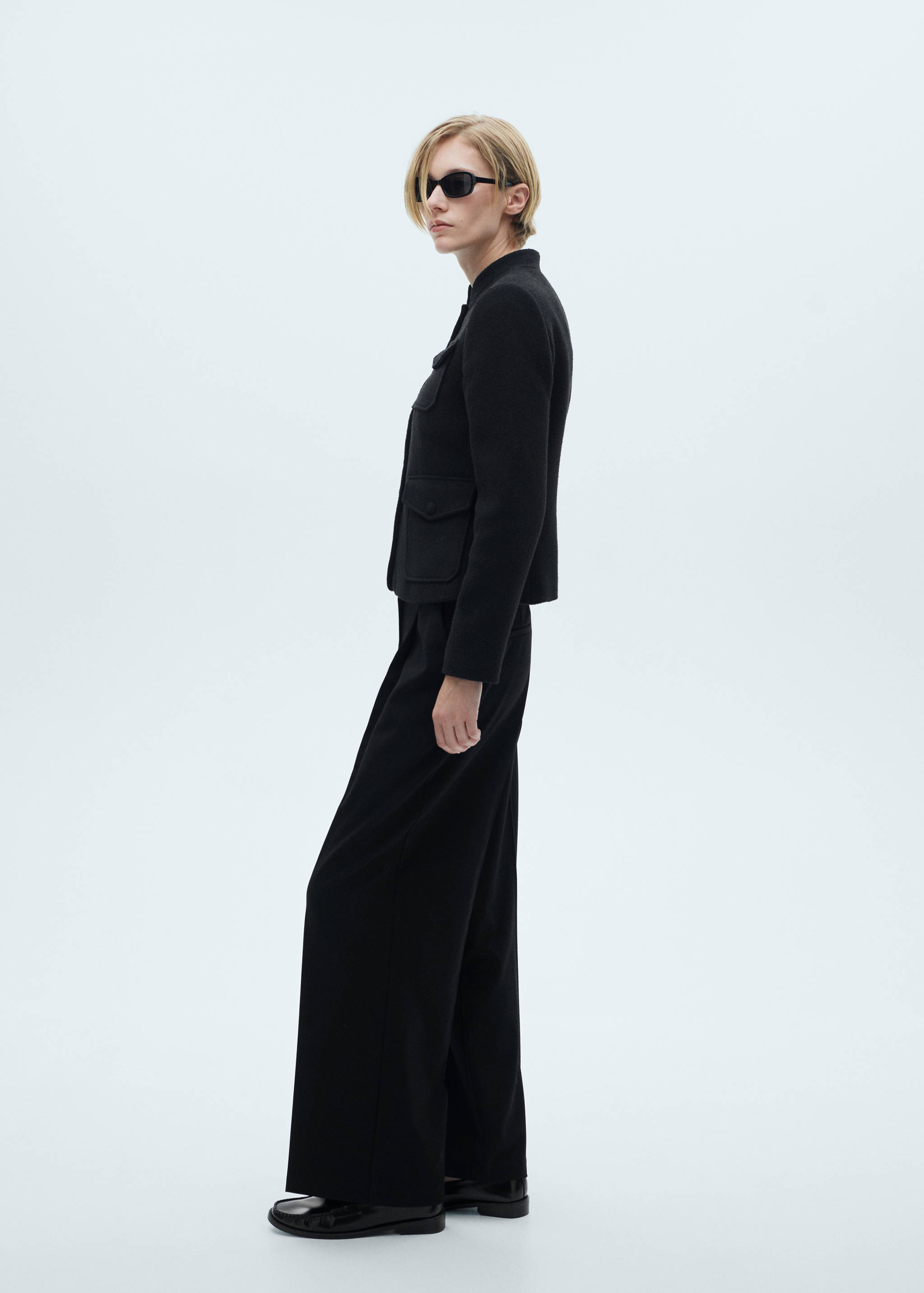 Wide leg pleated trousers - Details of the article 1