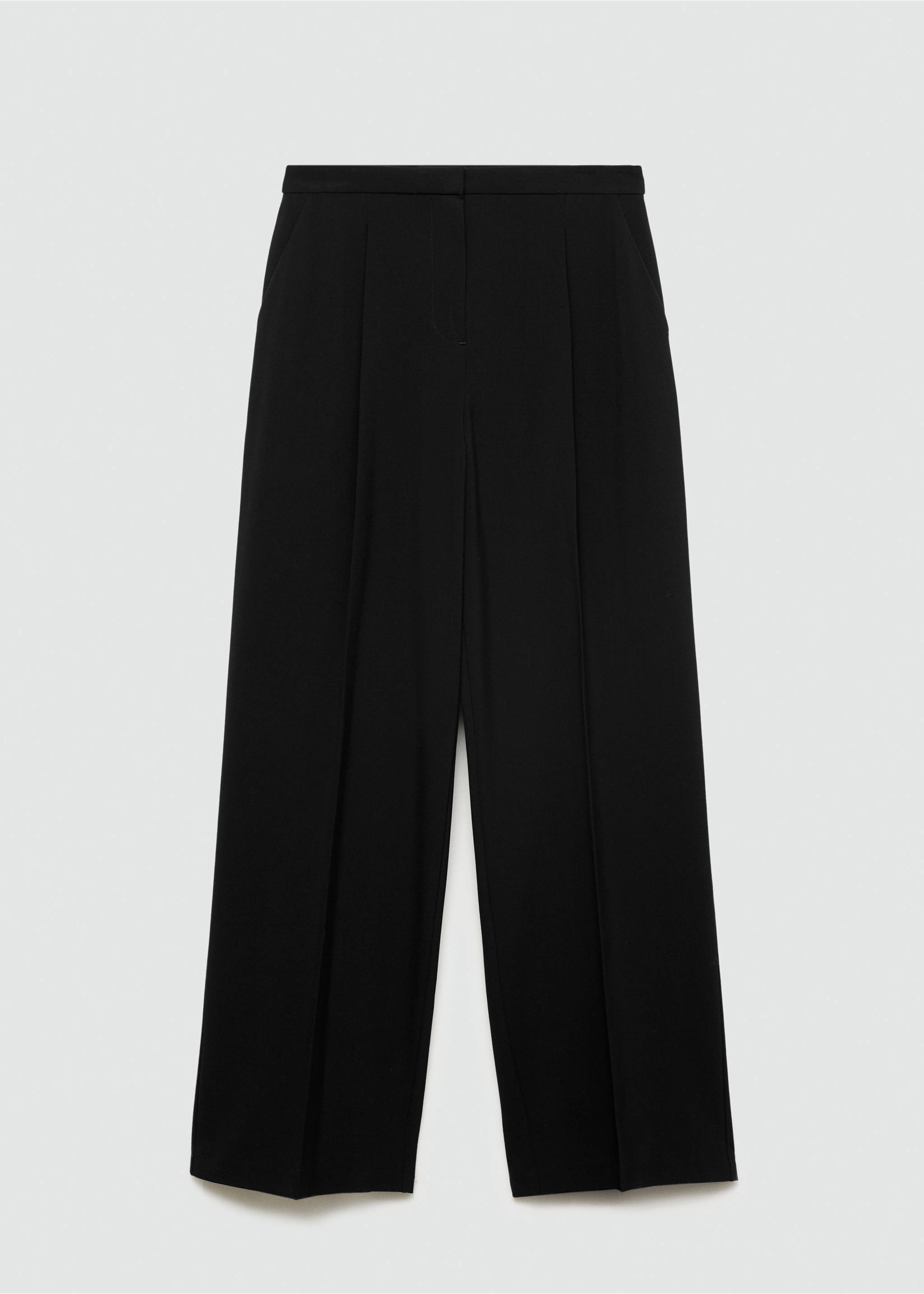 Wide leg pleated trousers - Article without model, Black. Ref: 77064788-00.