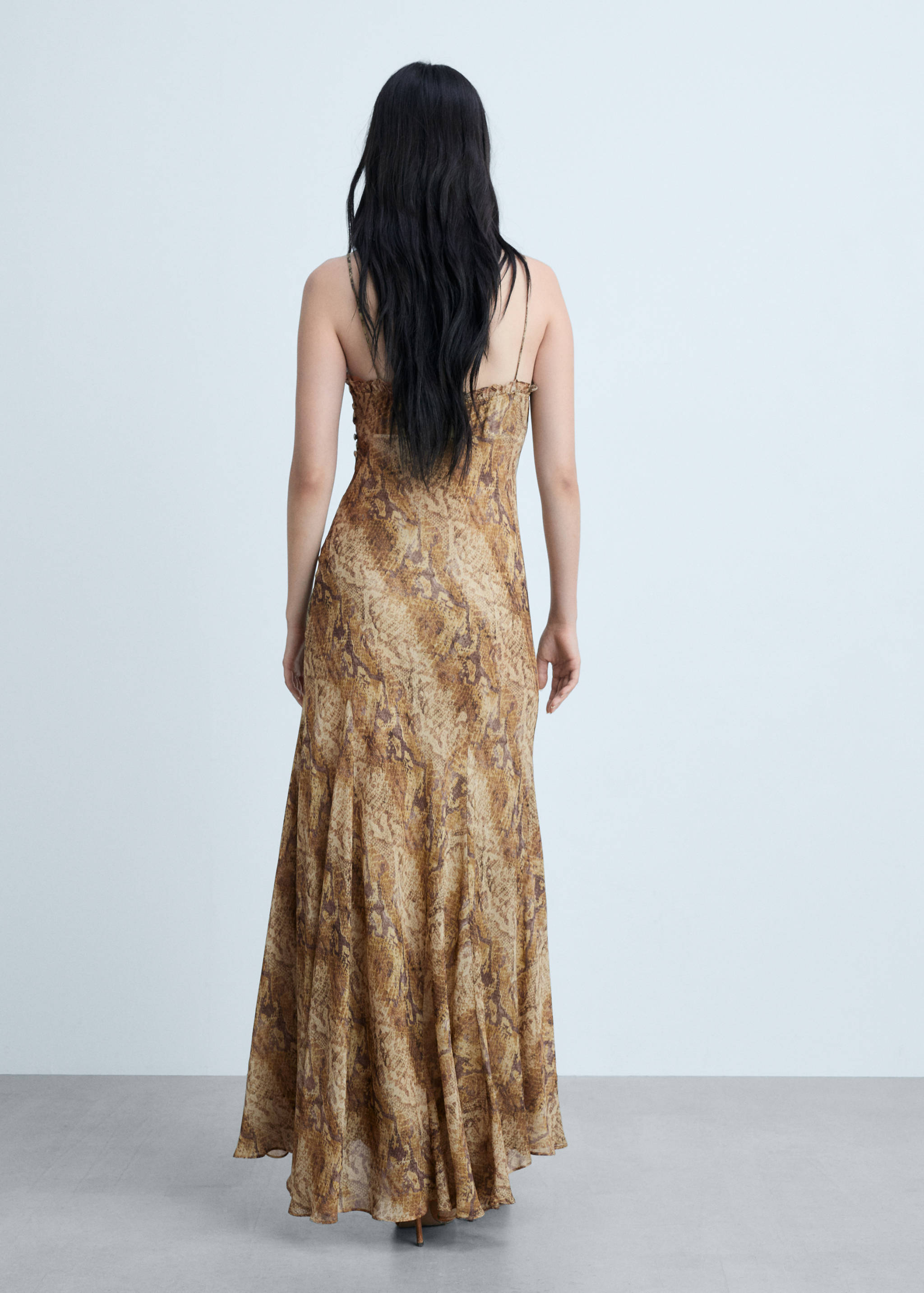 Animal-print chiffon dress - Reverse of the article