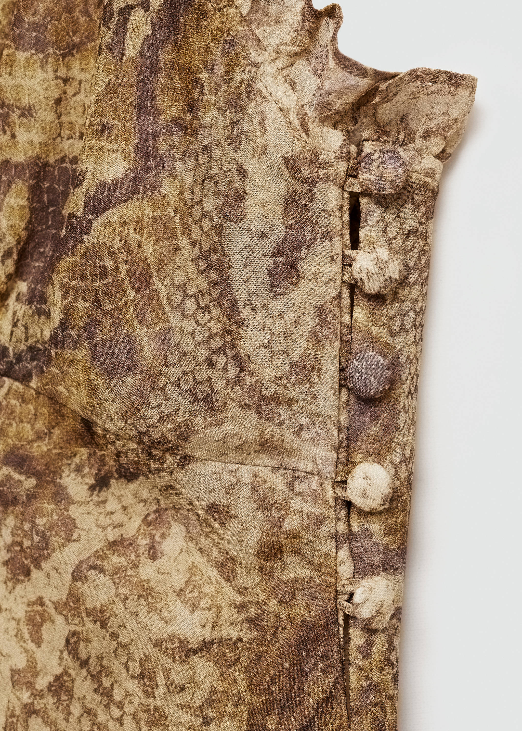 Animal-print chiffon dress - Details of the article 0