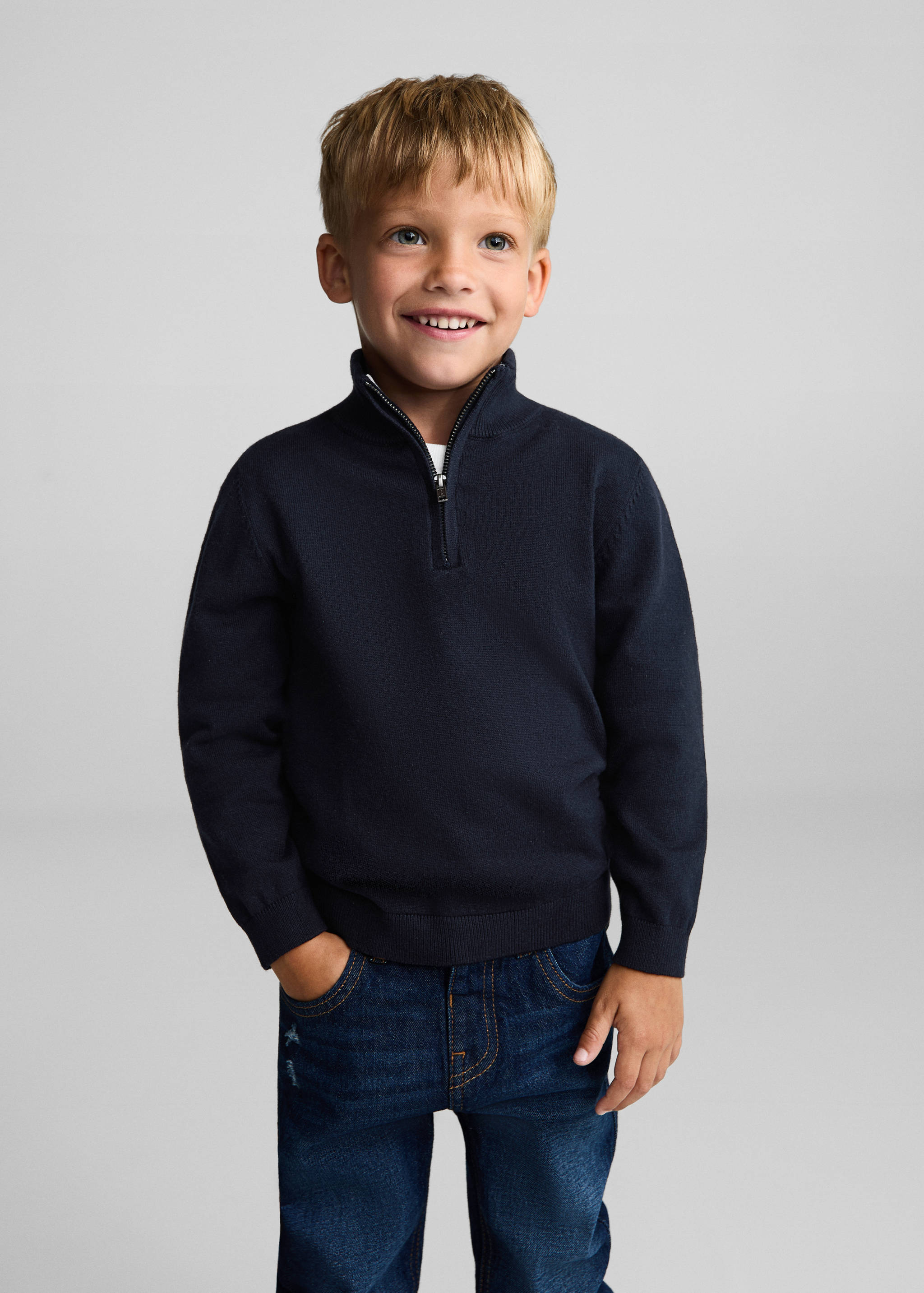 Jersei coll cremallera - Pla mig