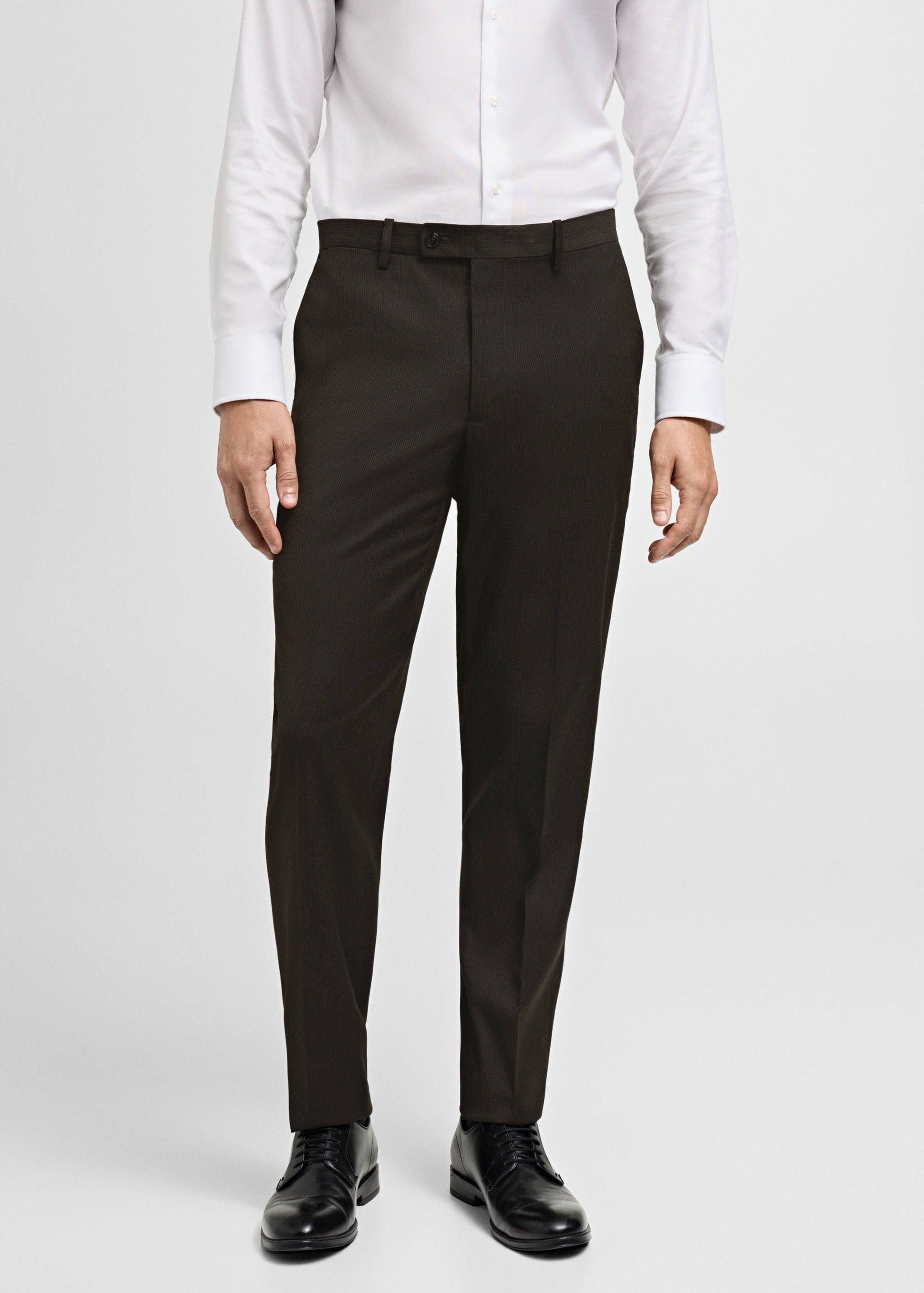 Slim Fit-Anzughose aus Comfort-Stretch-Gewebe - Mittlere Ansicht