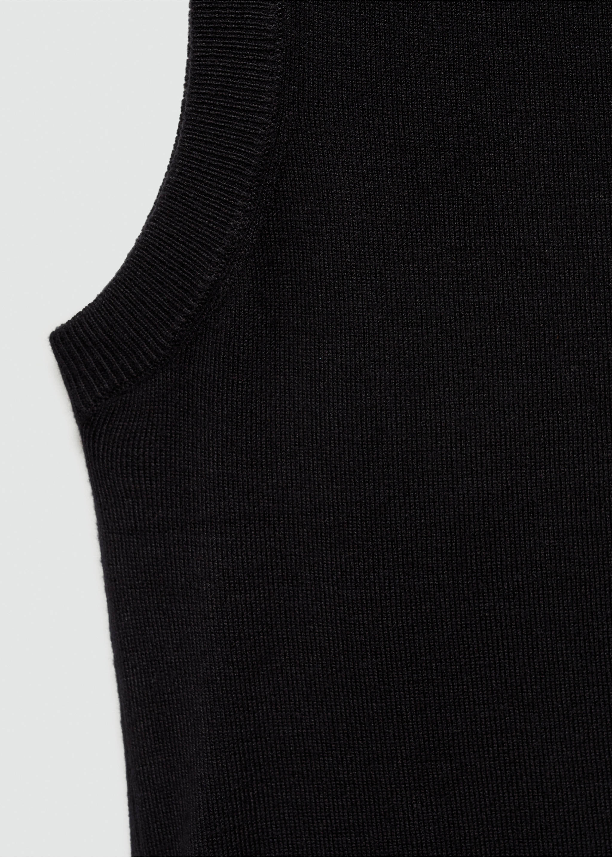 Knitted top with wide straps - Details of the article 8, Black. Ref: 77065148-00.
