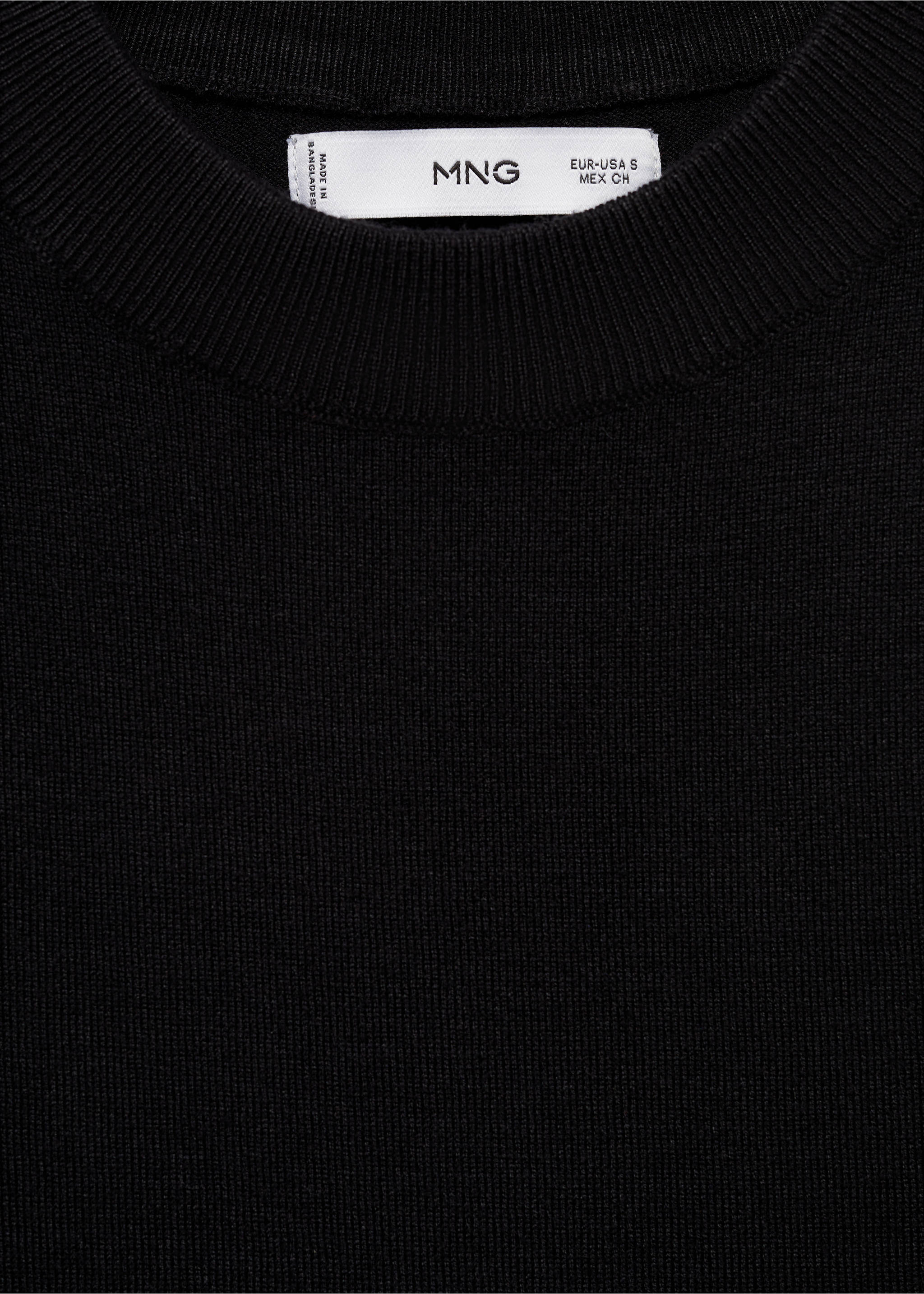 Knitted top with wide straps - Details of the article 0, Black. Ref: 77065148-00.