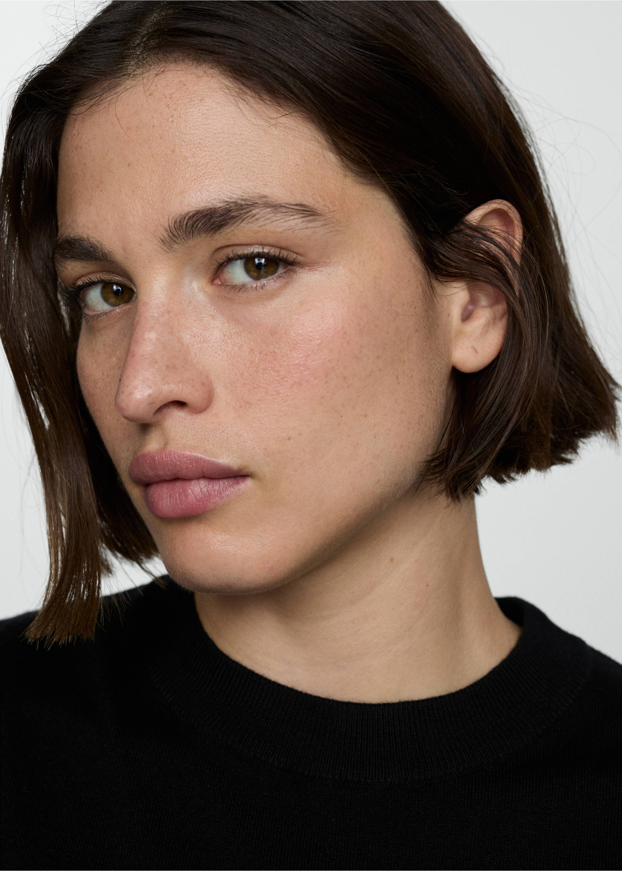 Knitted top with wide straps - Details of the article 4, Black. Ref: 77065148-00.