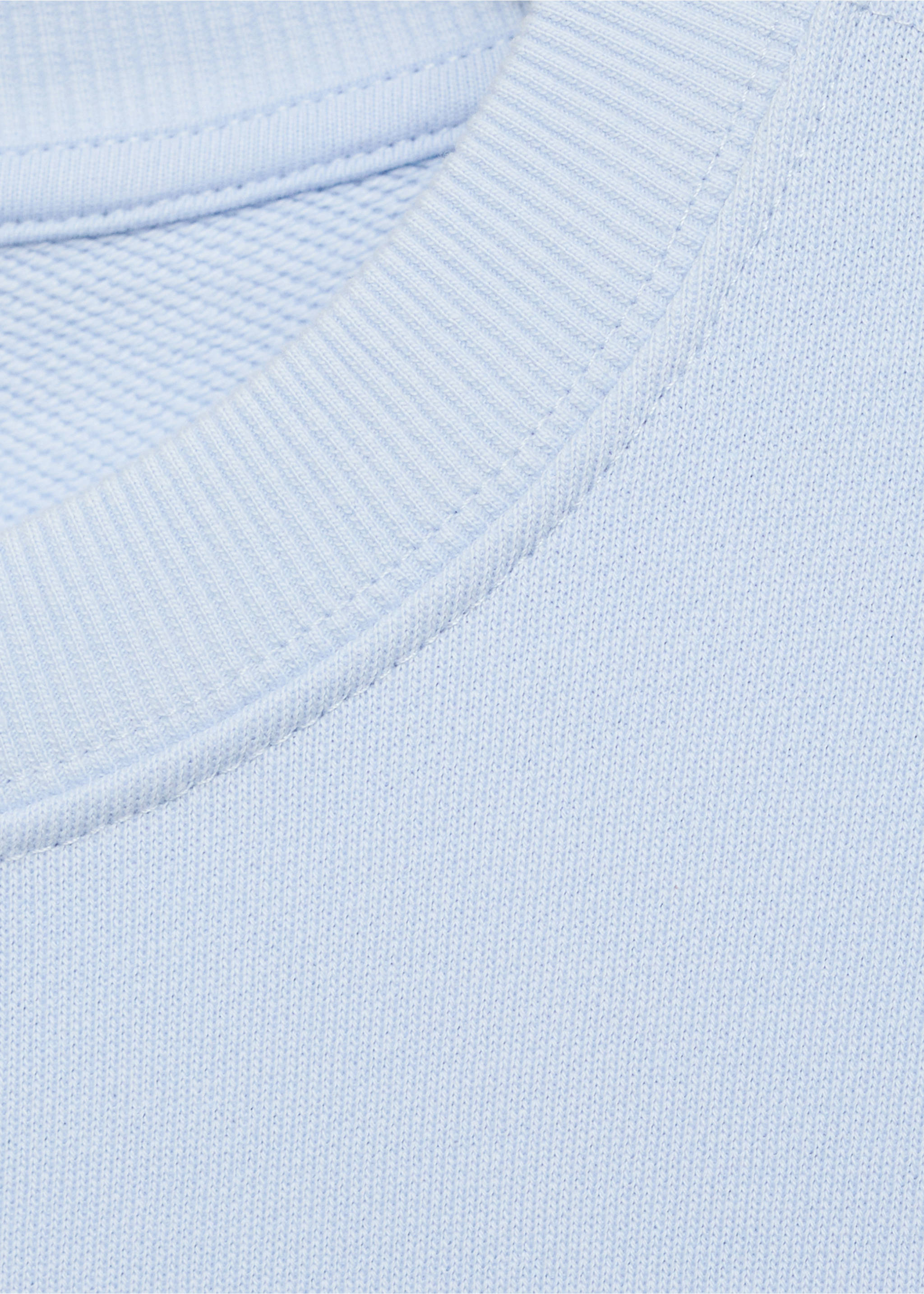 100% cotton regular-fit sweatshirt - Details of the article 8, Sky Blue. Ref: 77065150-00.