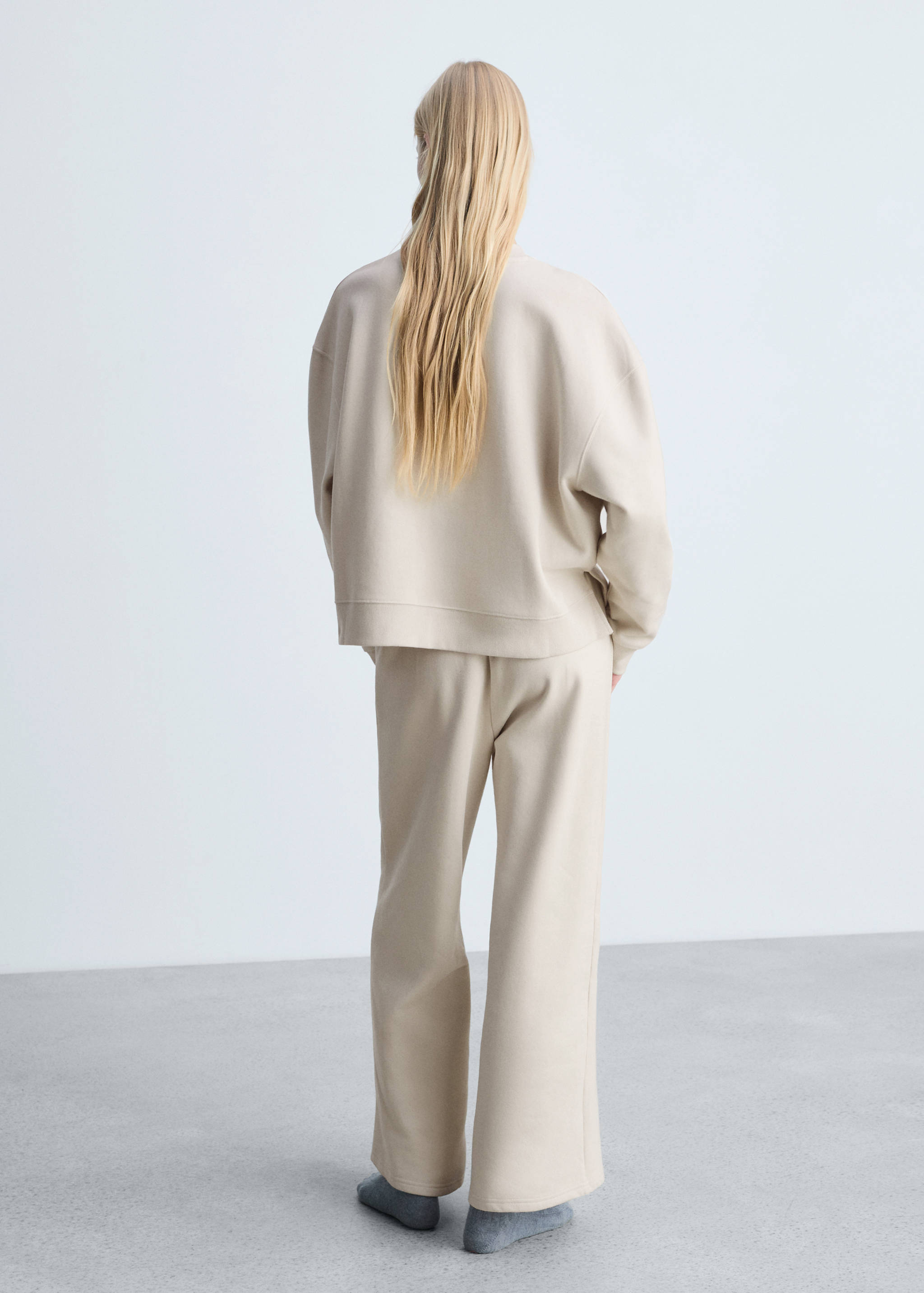 Cotton plush pants - Reverse of the article