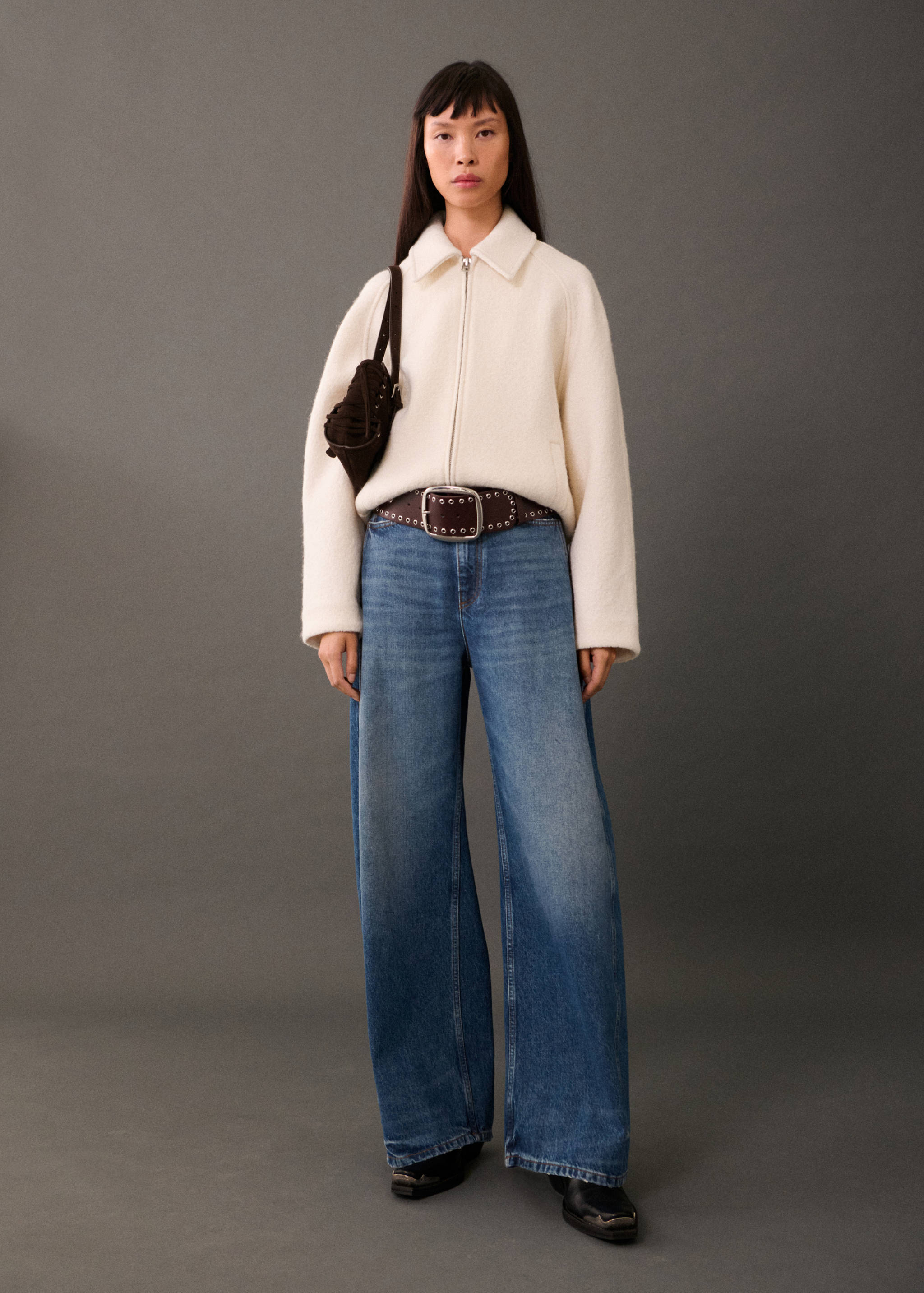 Wool jacket with pockets - General plane