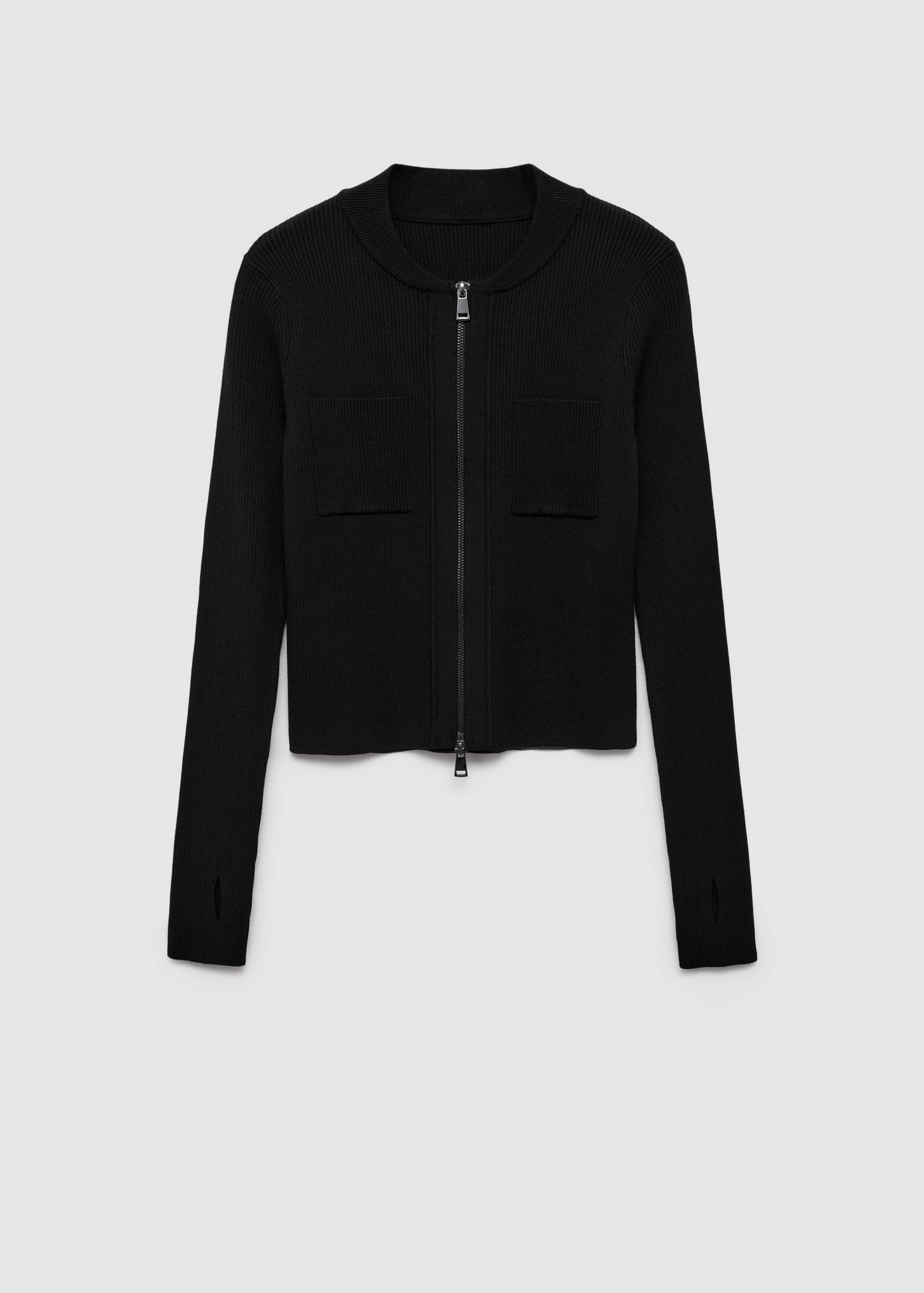 Chaqueta punto fino cremallera - Artículo sin modelo