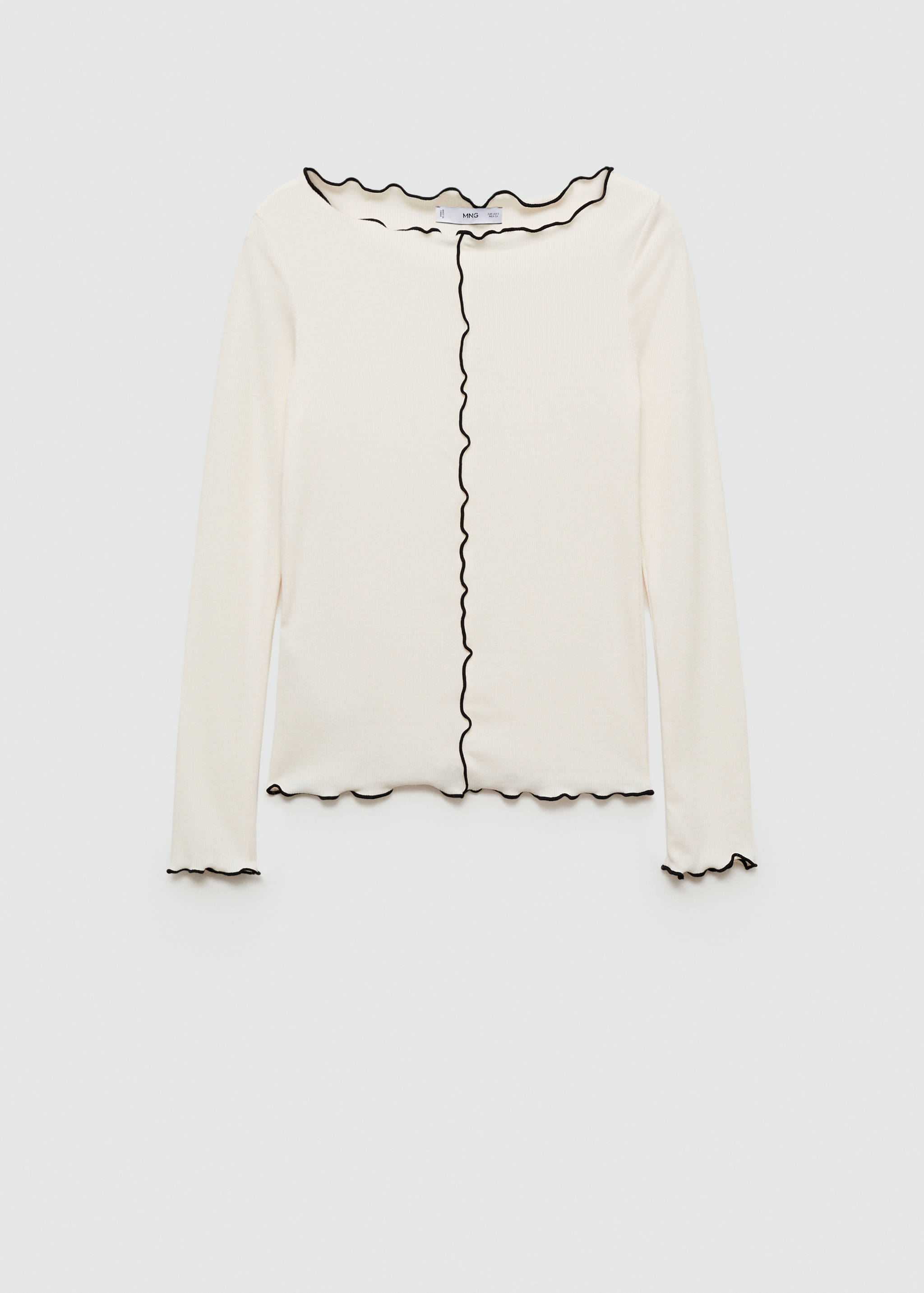 Long-sleeved t-shirt with decorative seams - Article without model