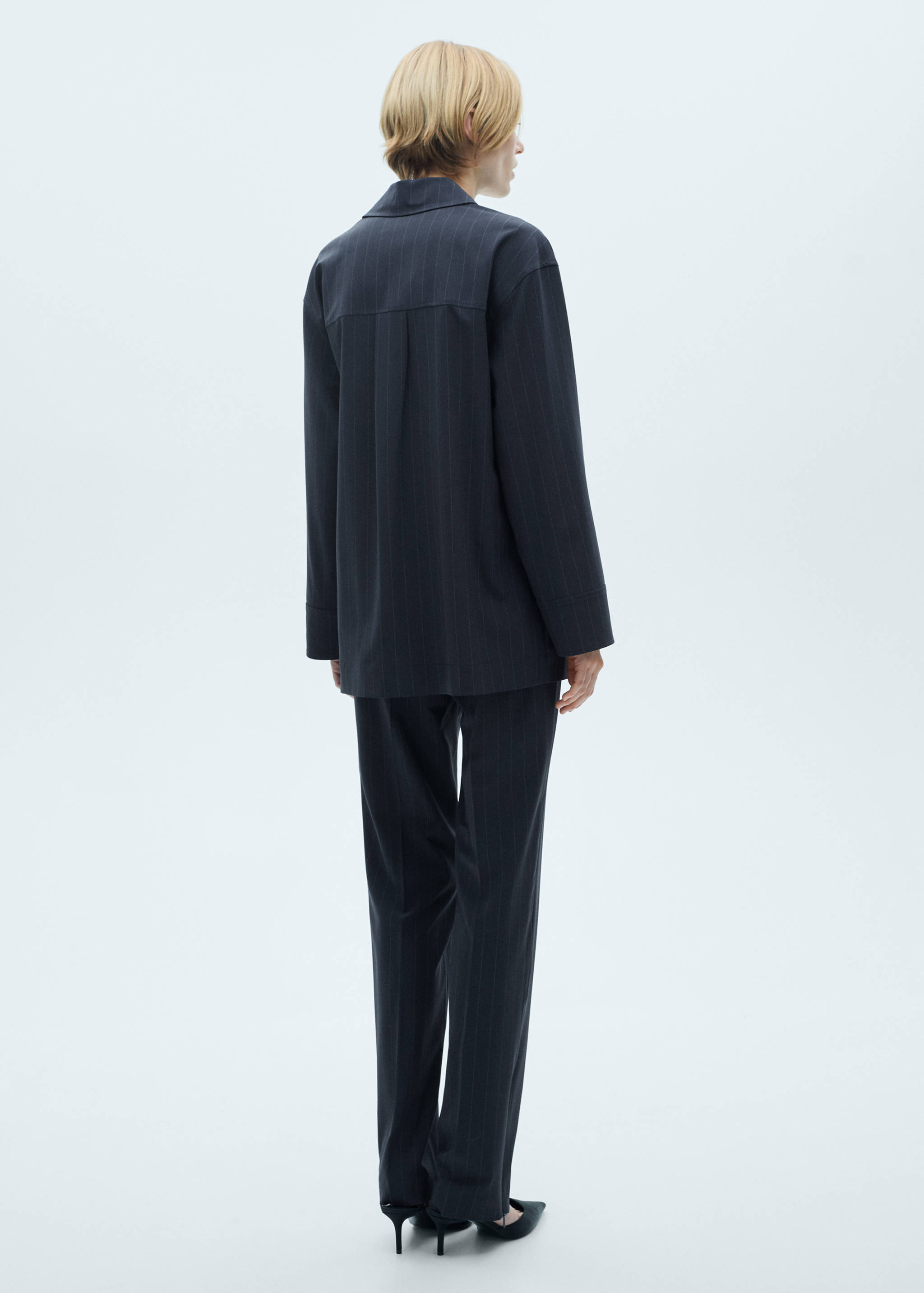 Pinstripe overshirt - Reverse of the article