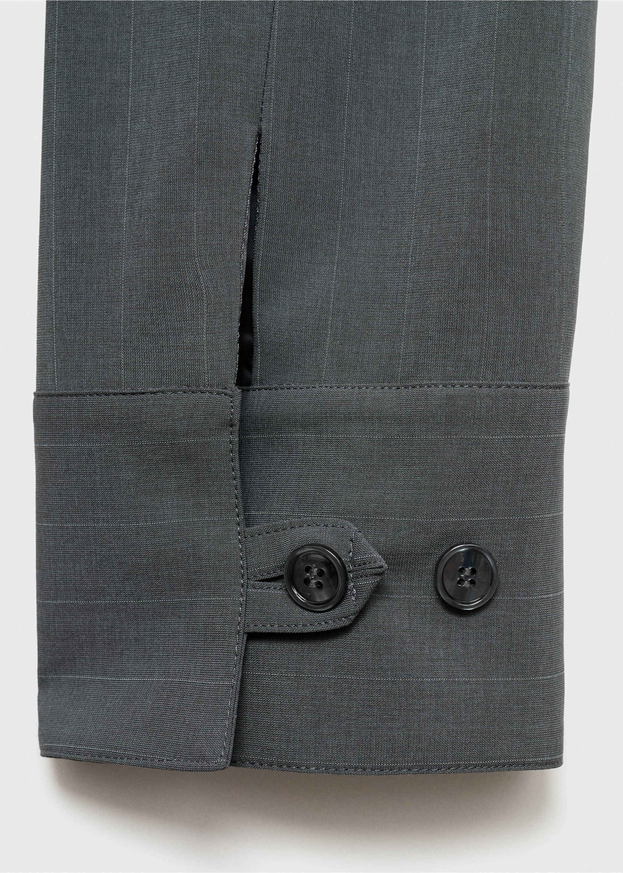 Gestreifte Jacke mit doppeltem Reißverschluss - Detail des Artikels 0, Grau. Ref: 77065650-00.