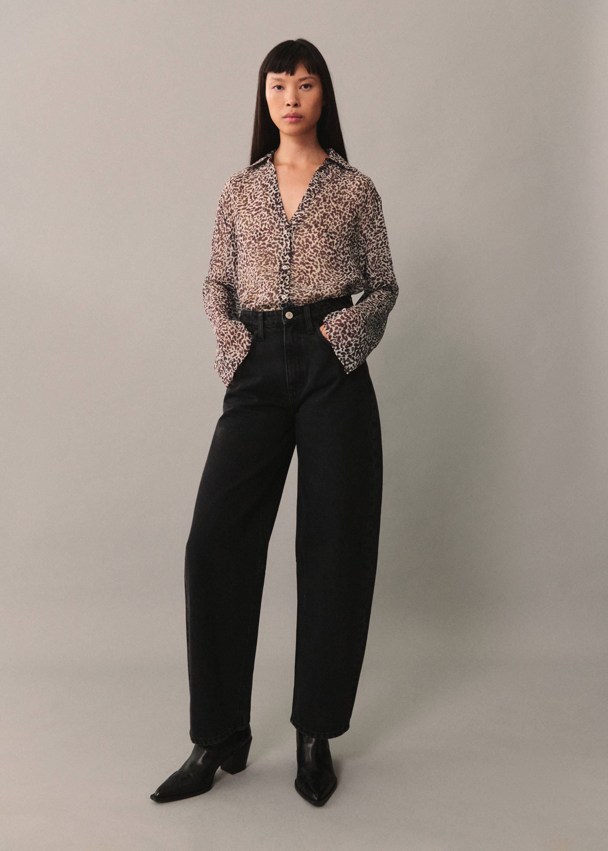 Chemise fluide léopard - Plan général