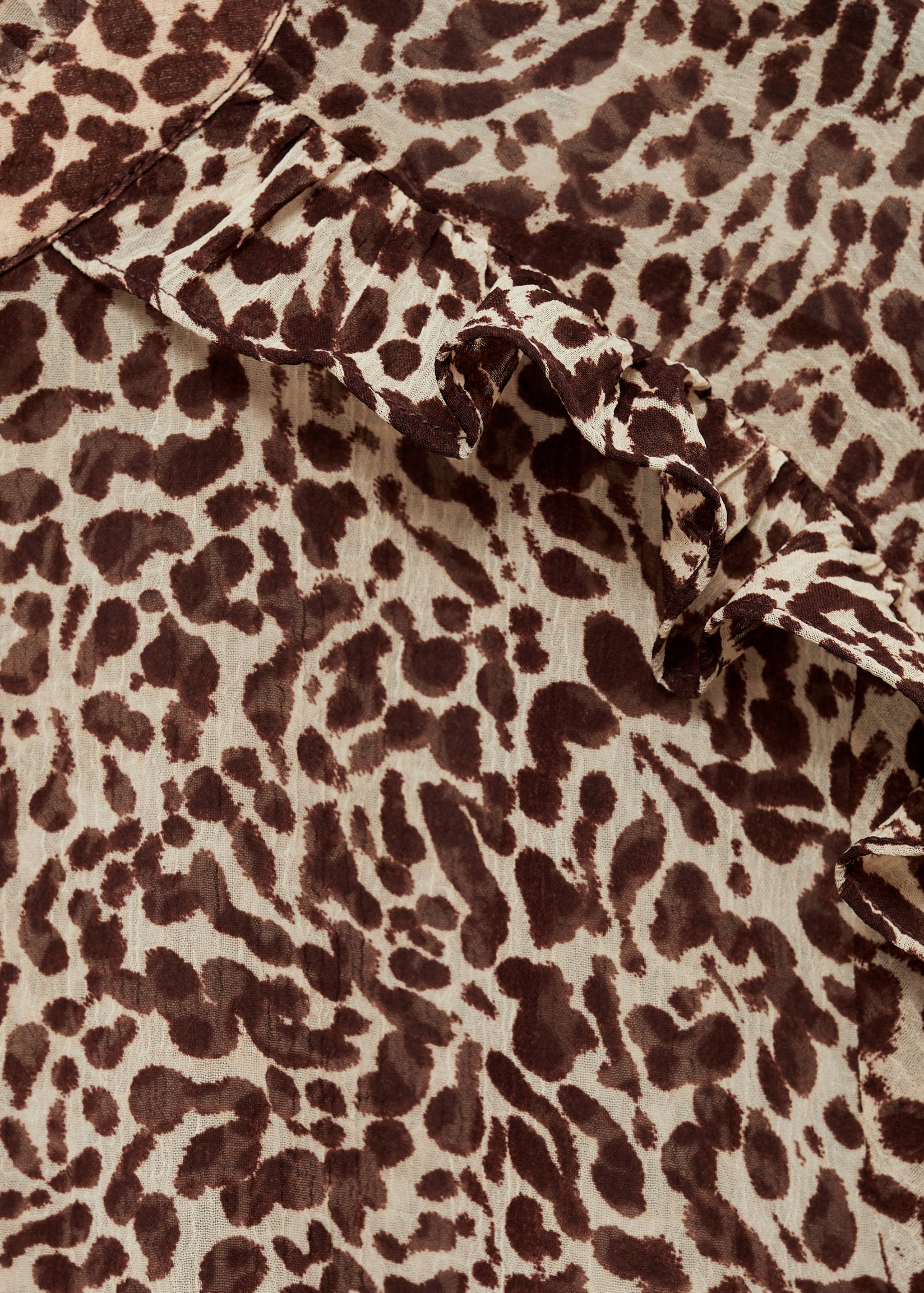 Vestido drapeado estampado leopardo - Detalle del artículo 8
