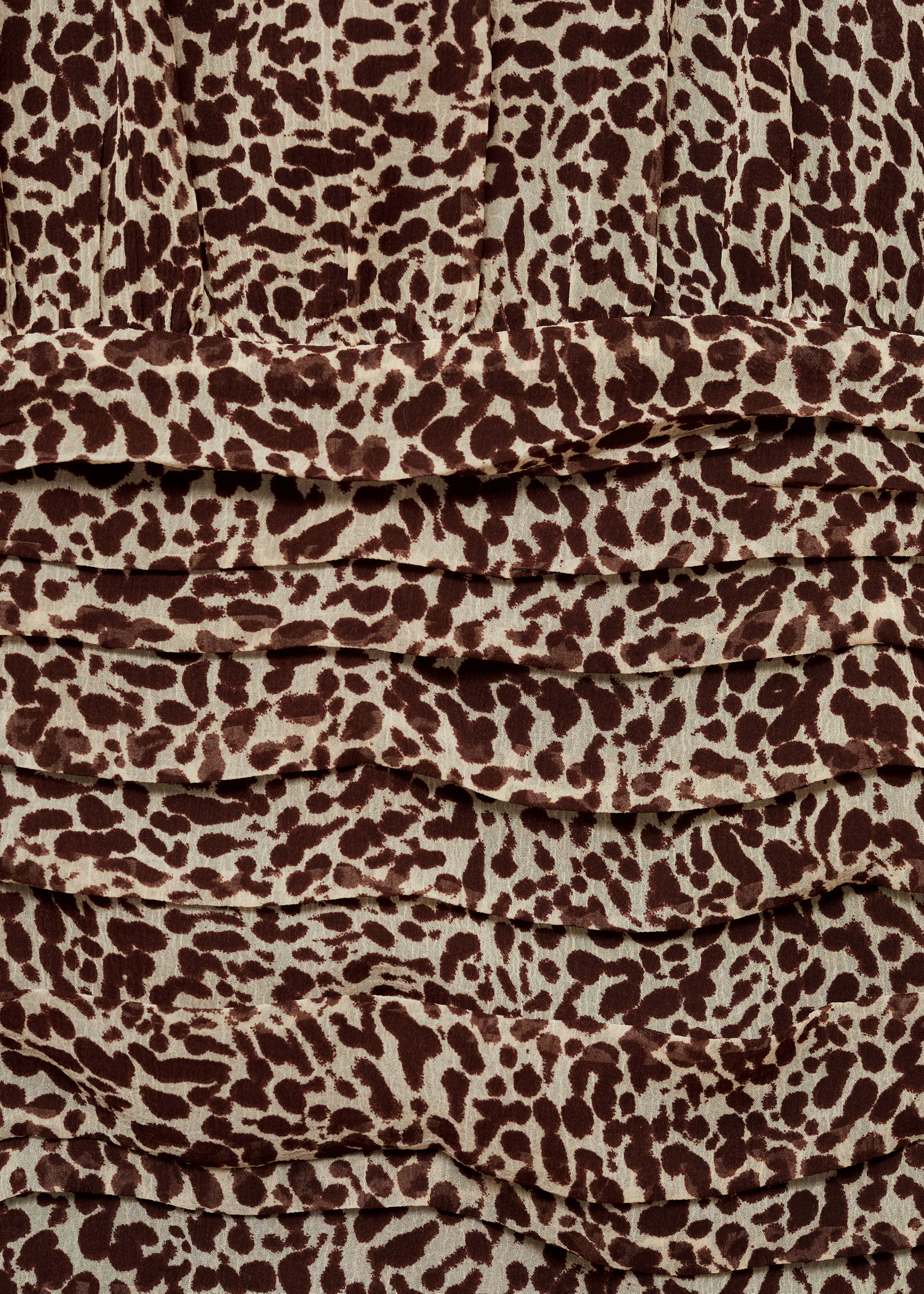 Vestido drapeado estampado leopardo - Detalle del artículo 0