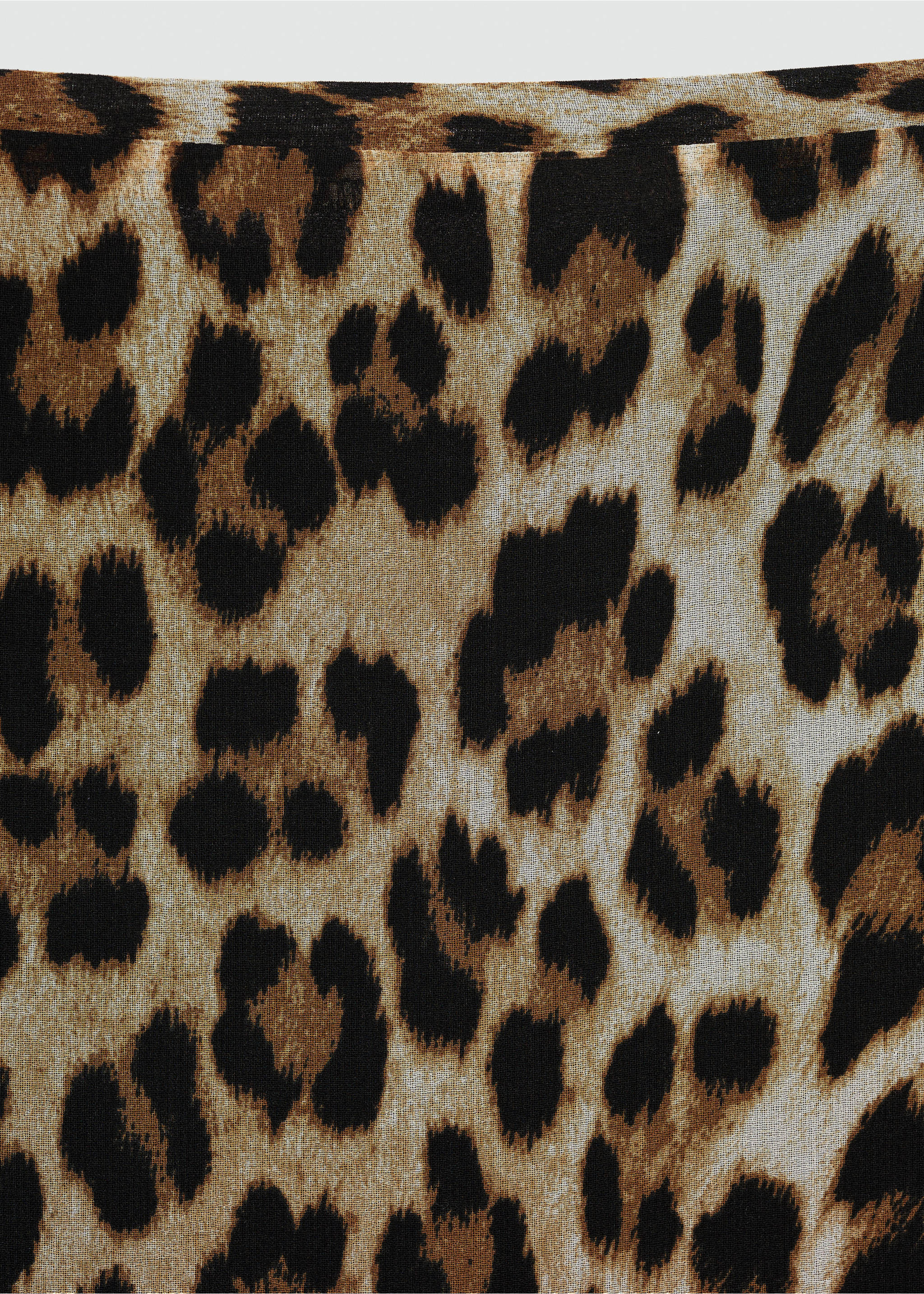 Leopard midi skirt - Details of the article 8, Brown. Ref: 77065667-00.