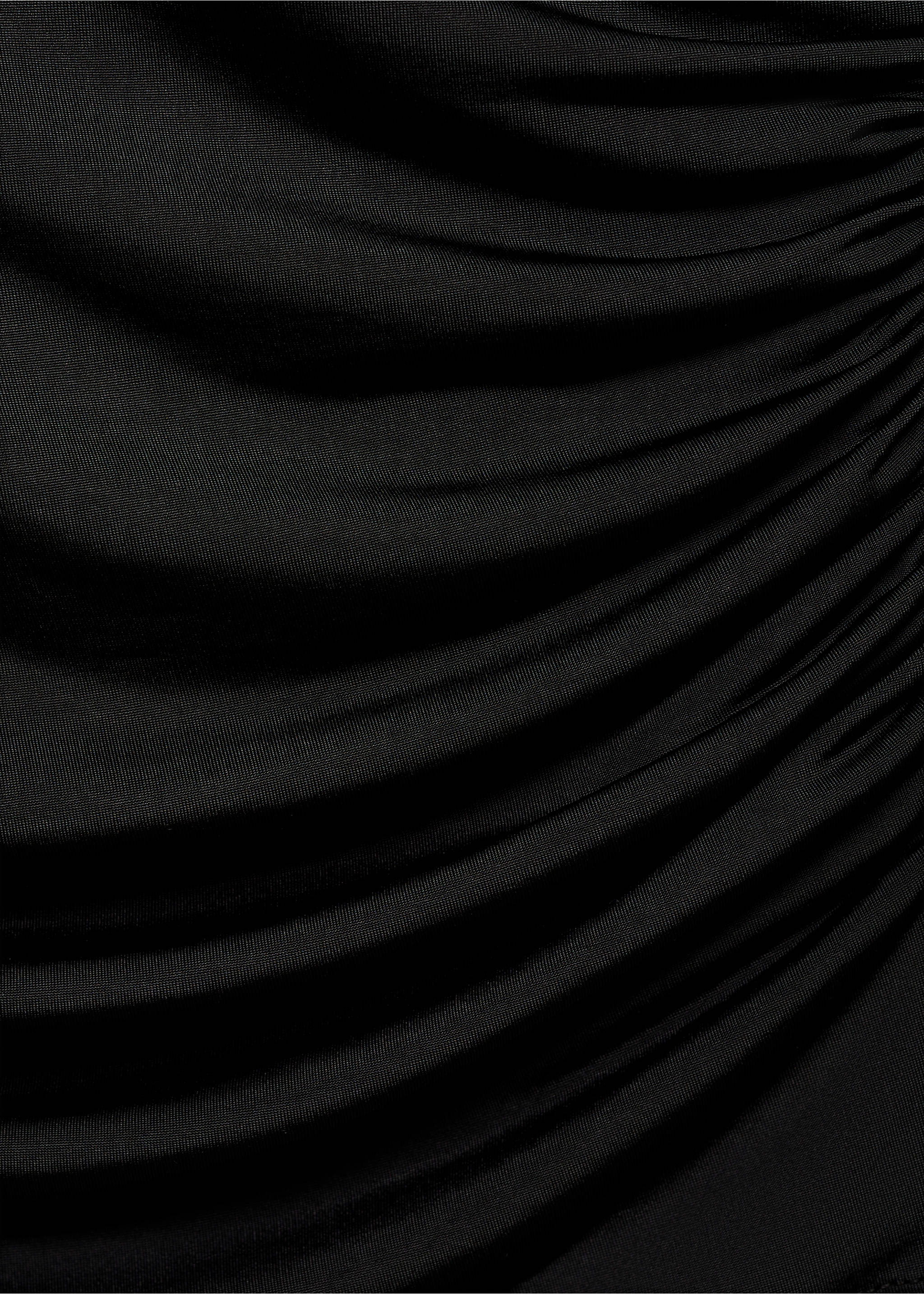 T-Shirt mit überkreuztem Design - Detail des Artikels 0, Schwarz. Ref: 77065672-00.