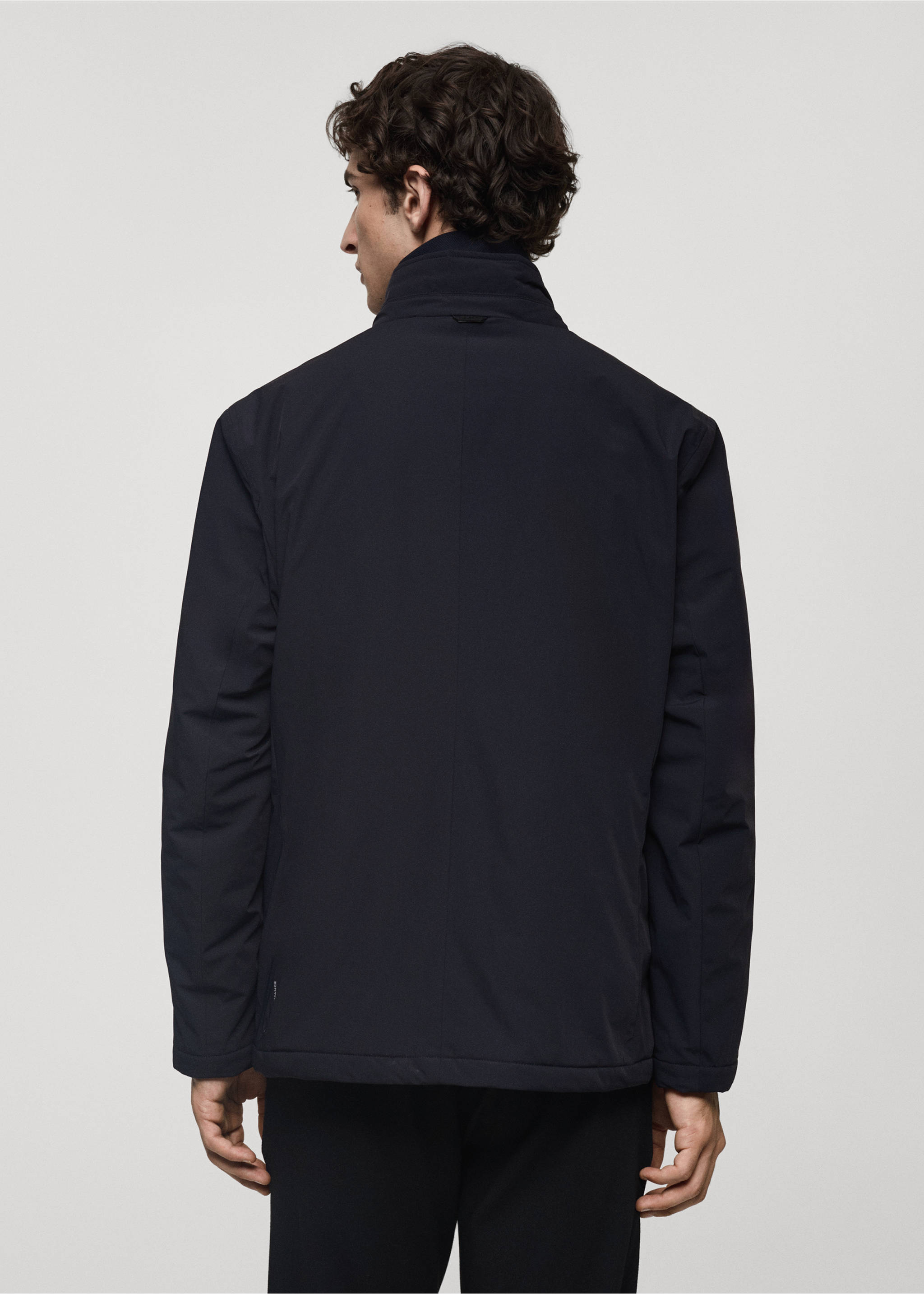 Veste imperméable rembourrage Thermore® - Verso de l’article, Bleu marine foncé. Ref: 77065960-00.