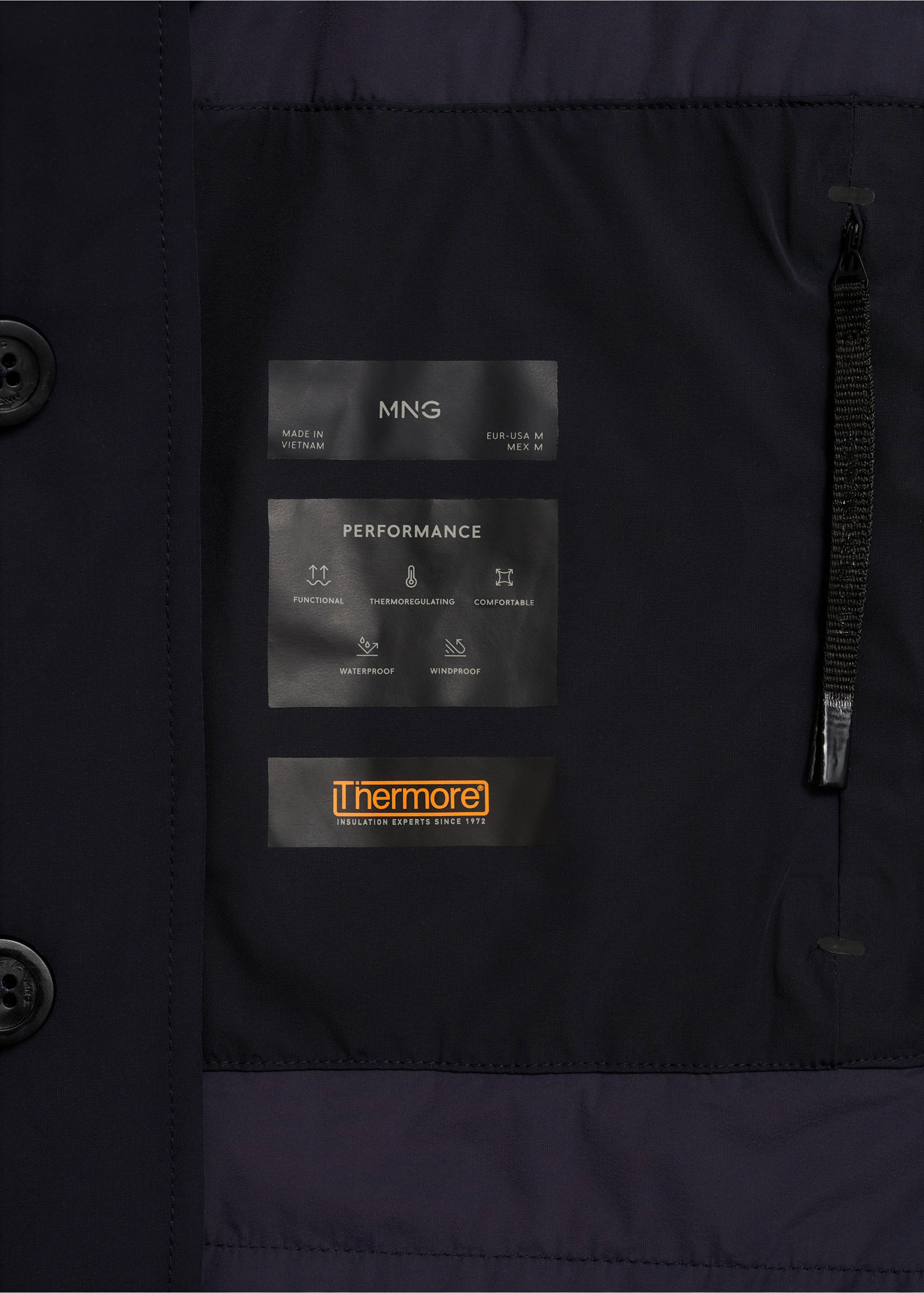 Veste imperméable rembourrage Thermore® - Détail de l'article 0, Bleu marine foncé. Ref: 77065960-00.