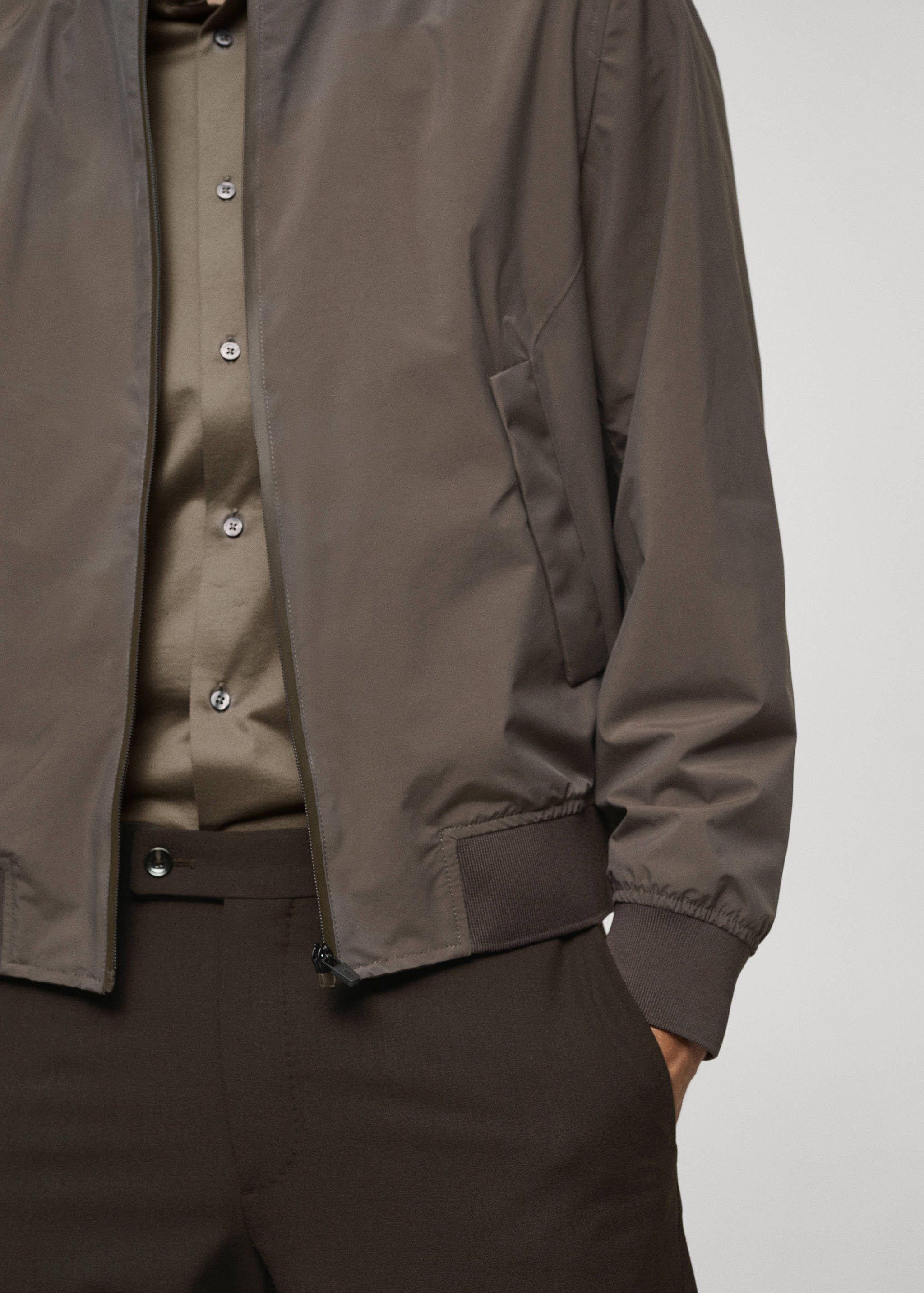 Bomber jacket in waterproof technical fabric - Details of the article 6
