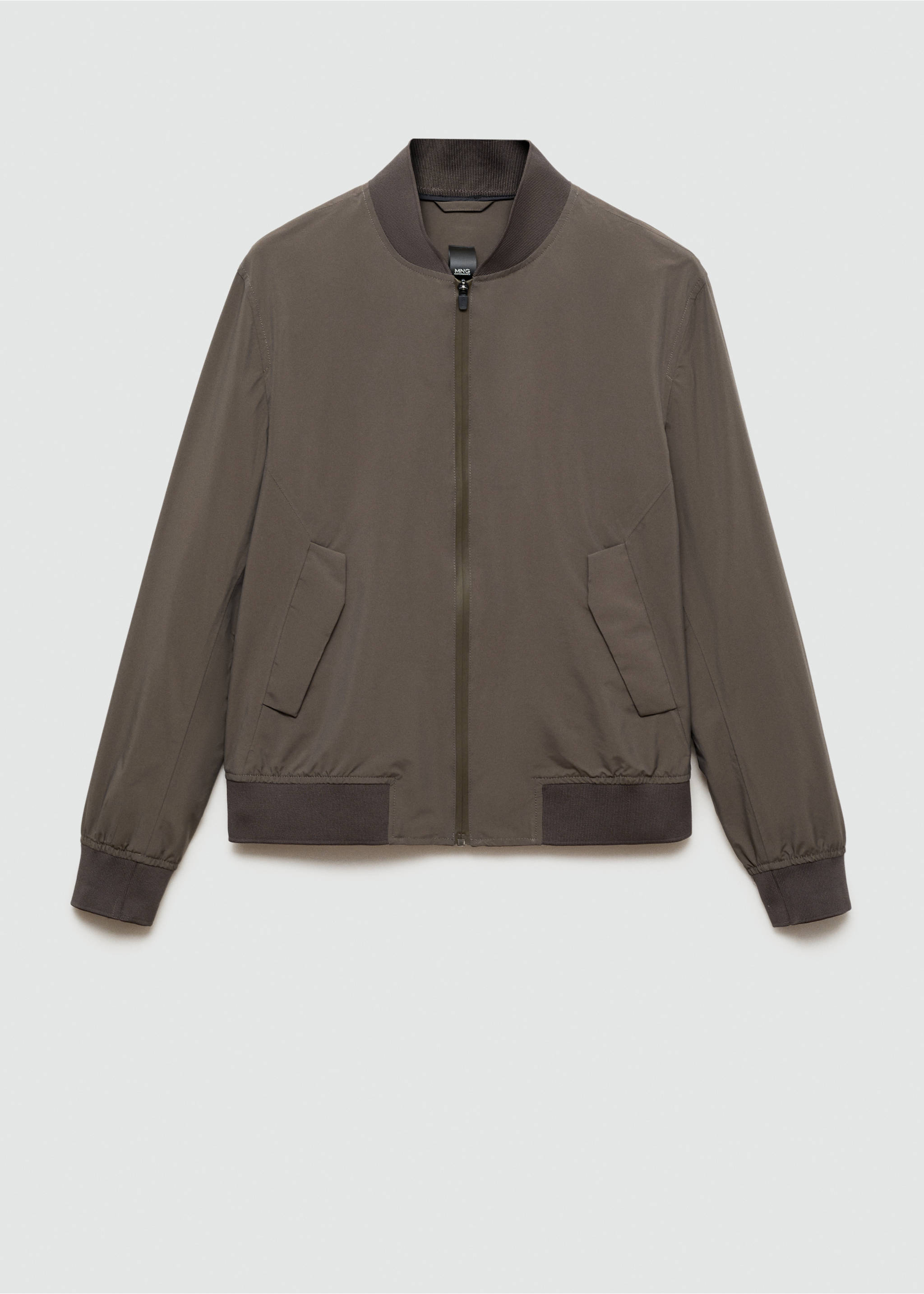 Bomber jacket in waterproof technical fabric - Article without model, Brown. Ref: 77065962-00.