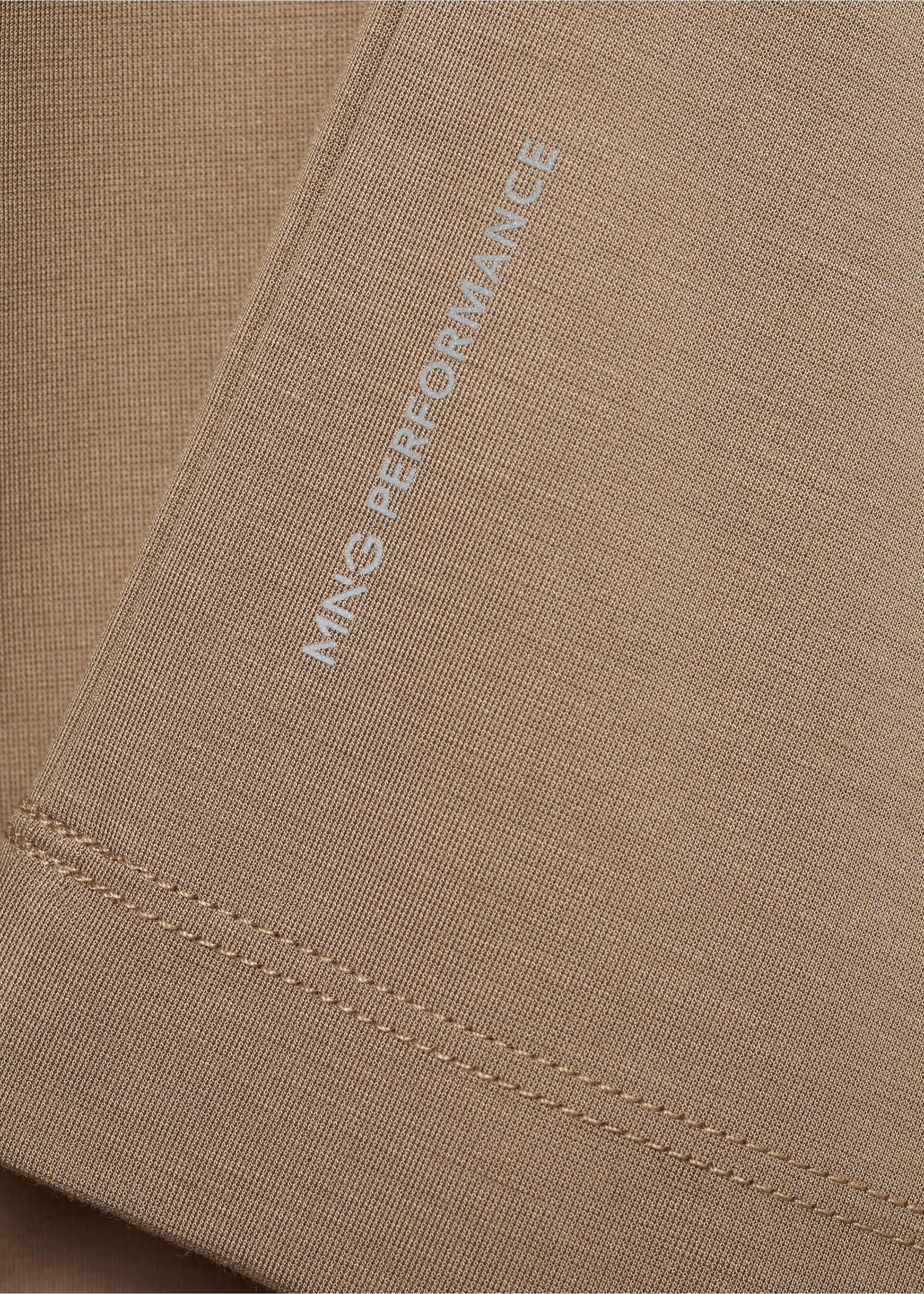 Crease-resistant comfort stretch t-shirt - Details of the article 0, Medium Brown. Ref: 77065966-00.