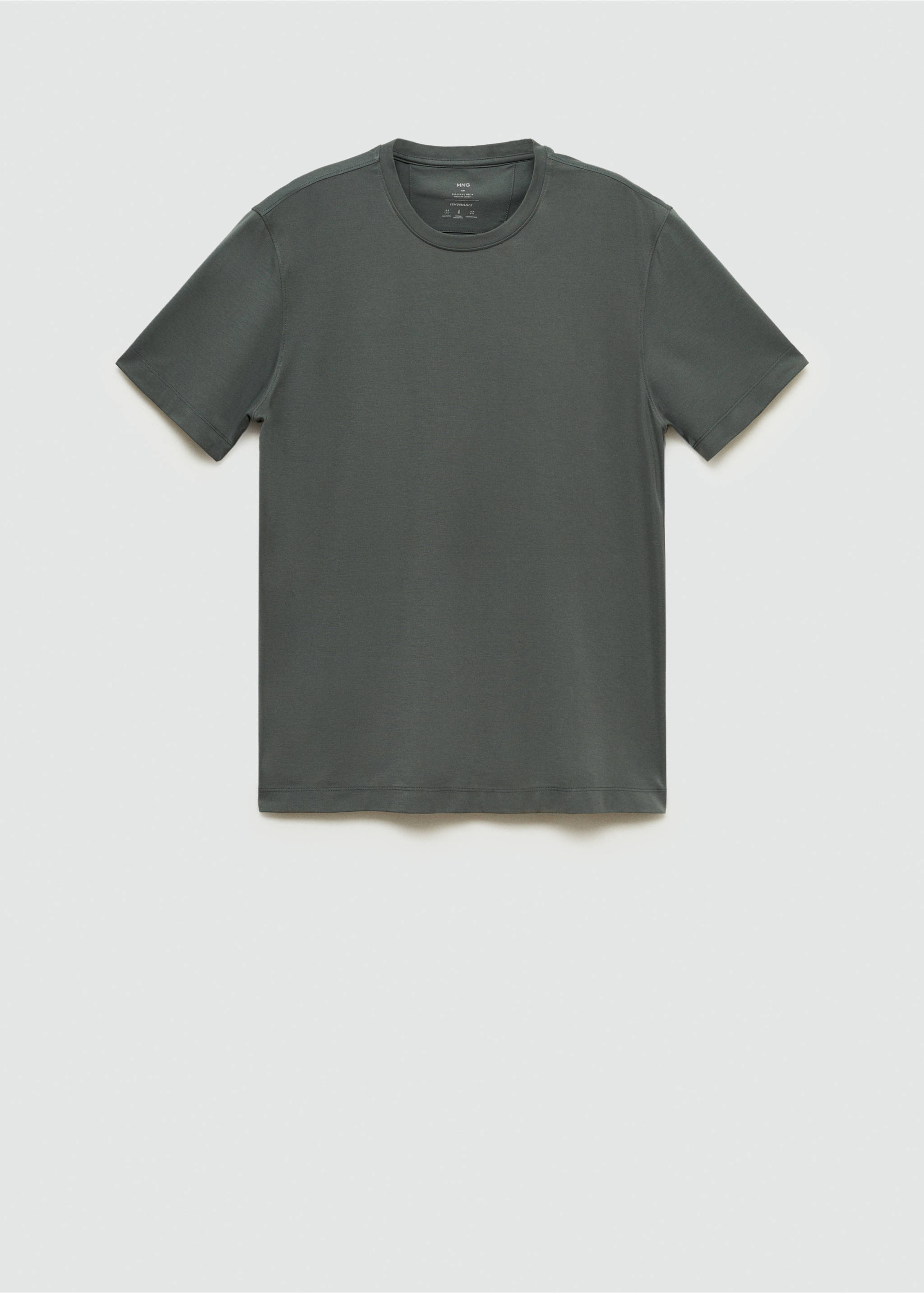 Crease-resistant comfort stretch t-shirt - Article without model, Green. Ref: 77065966-00.
