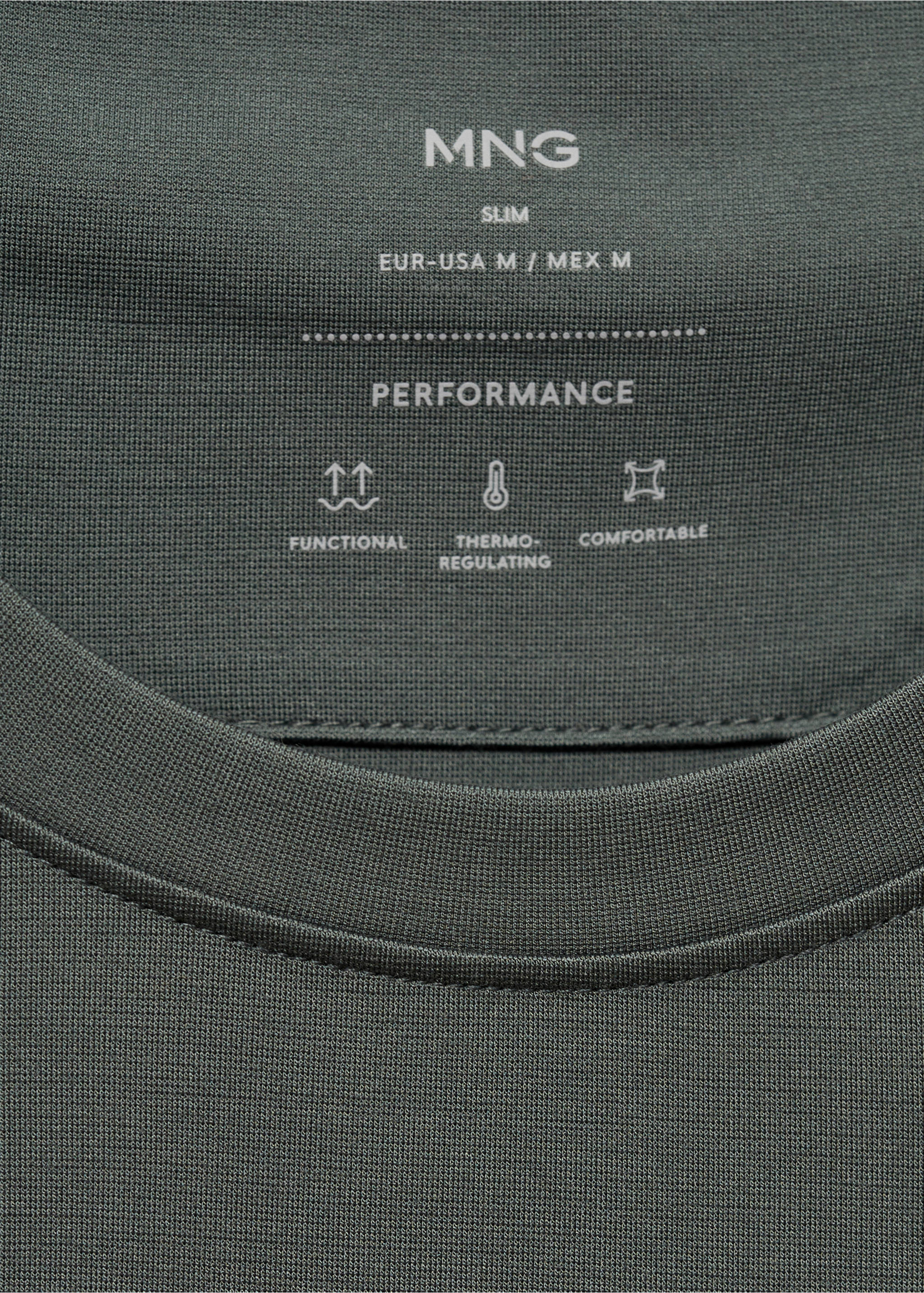 Crease-resistant comfort stretch t-shirt - Details of the article 8, Green. Ref: 77065966-00.