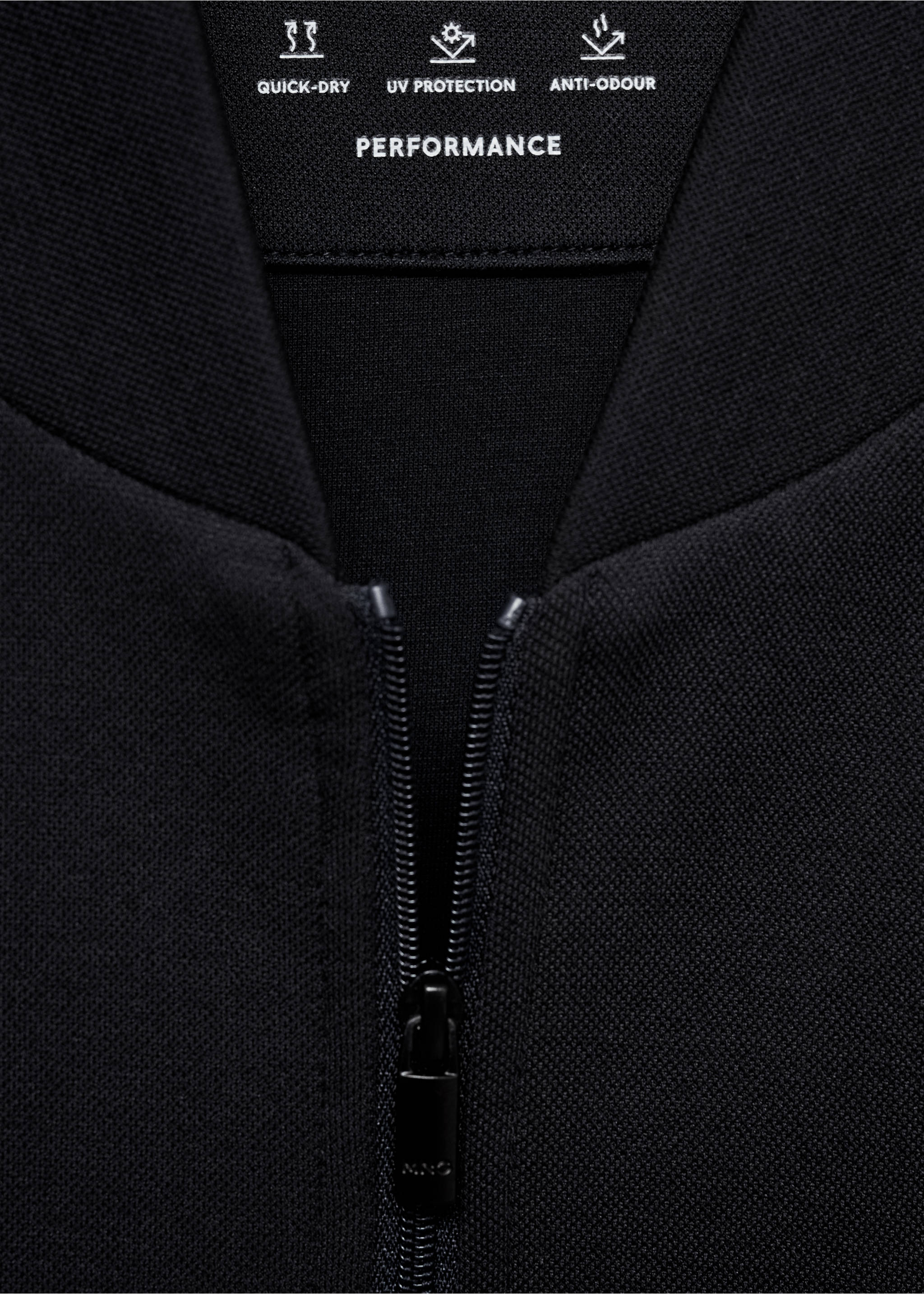 Bomber sweatshirt with anti-odour technology - Details of the article 8, Dark Navy. Ref: 77065967-00.