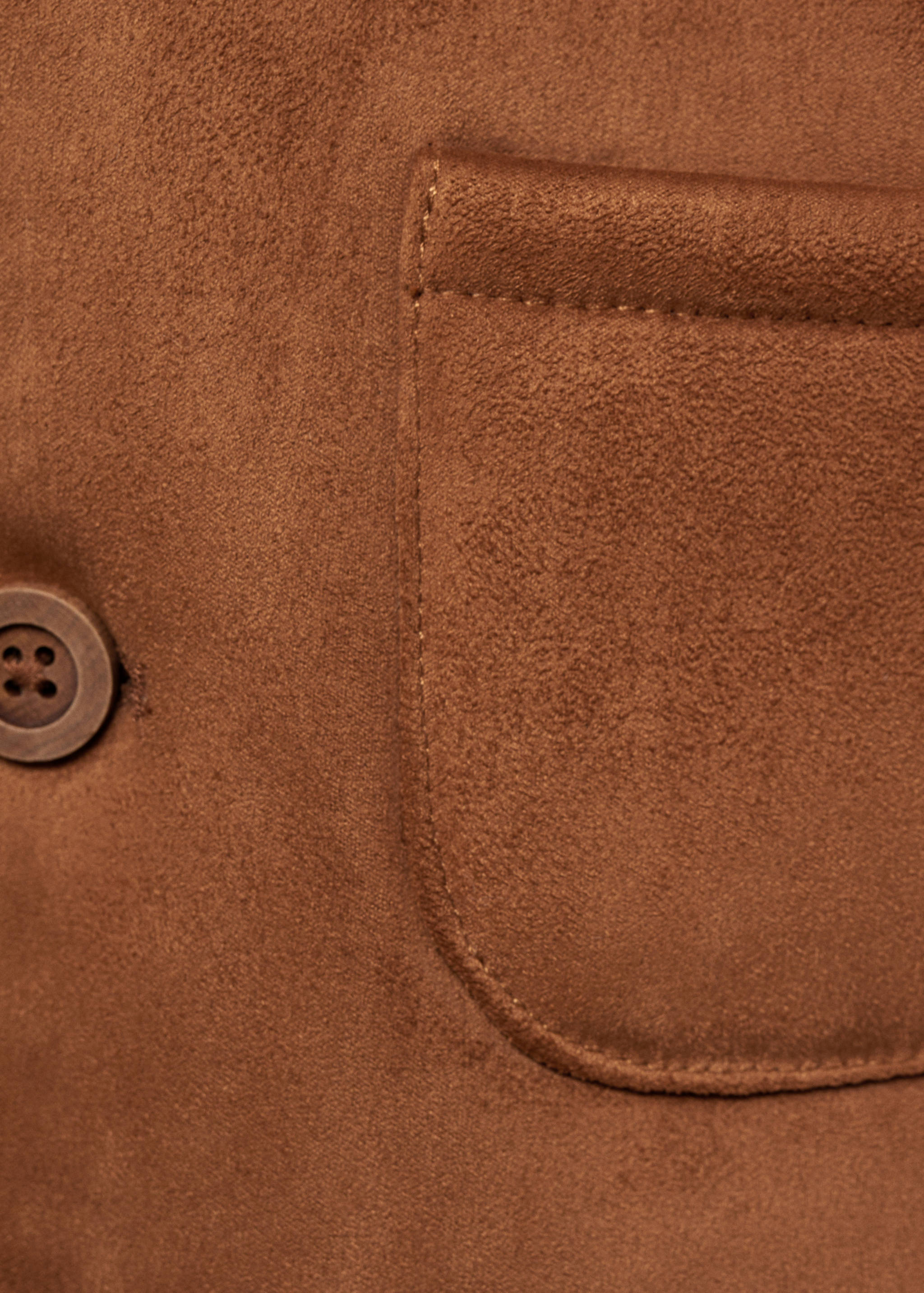Suede and shearling-effect coat - Details of the article 8