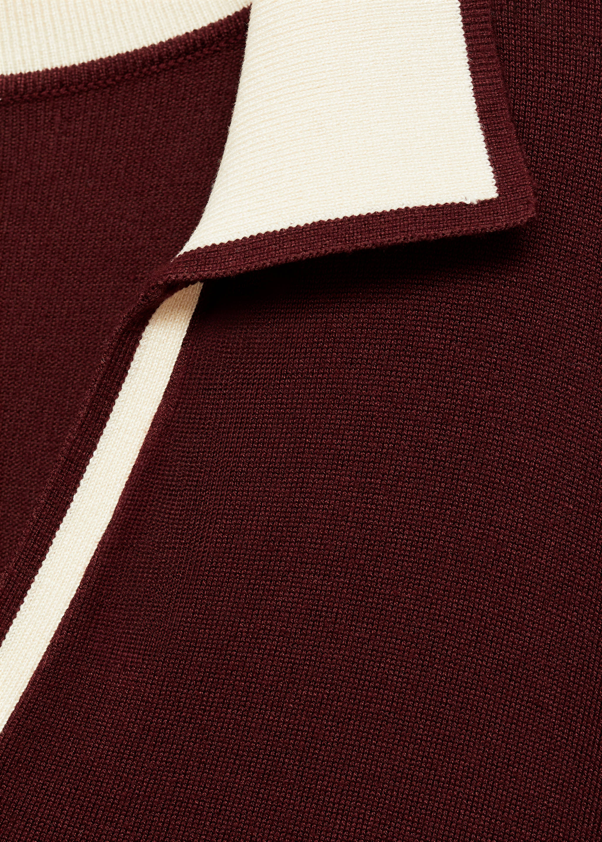 Knitted dress with contrasting collar - Details of the article 8