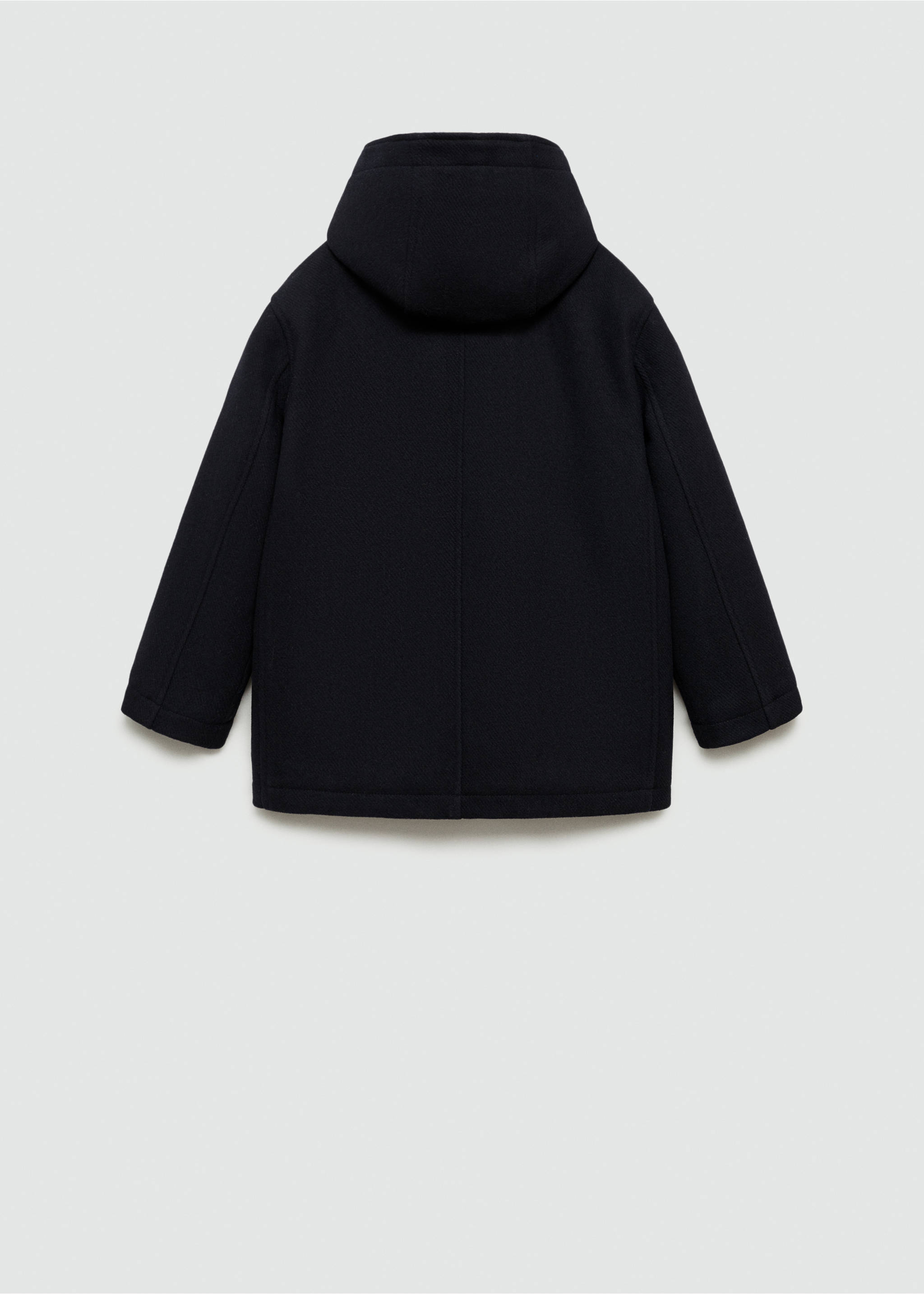 Cloth coat with pockets - Reverse of the article, Dark Navy. Ref: 77065978-00.