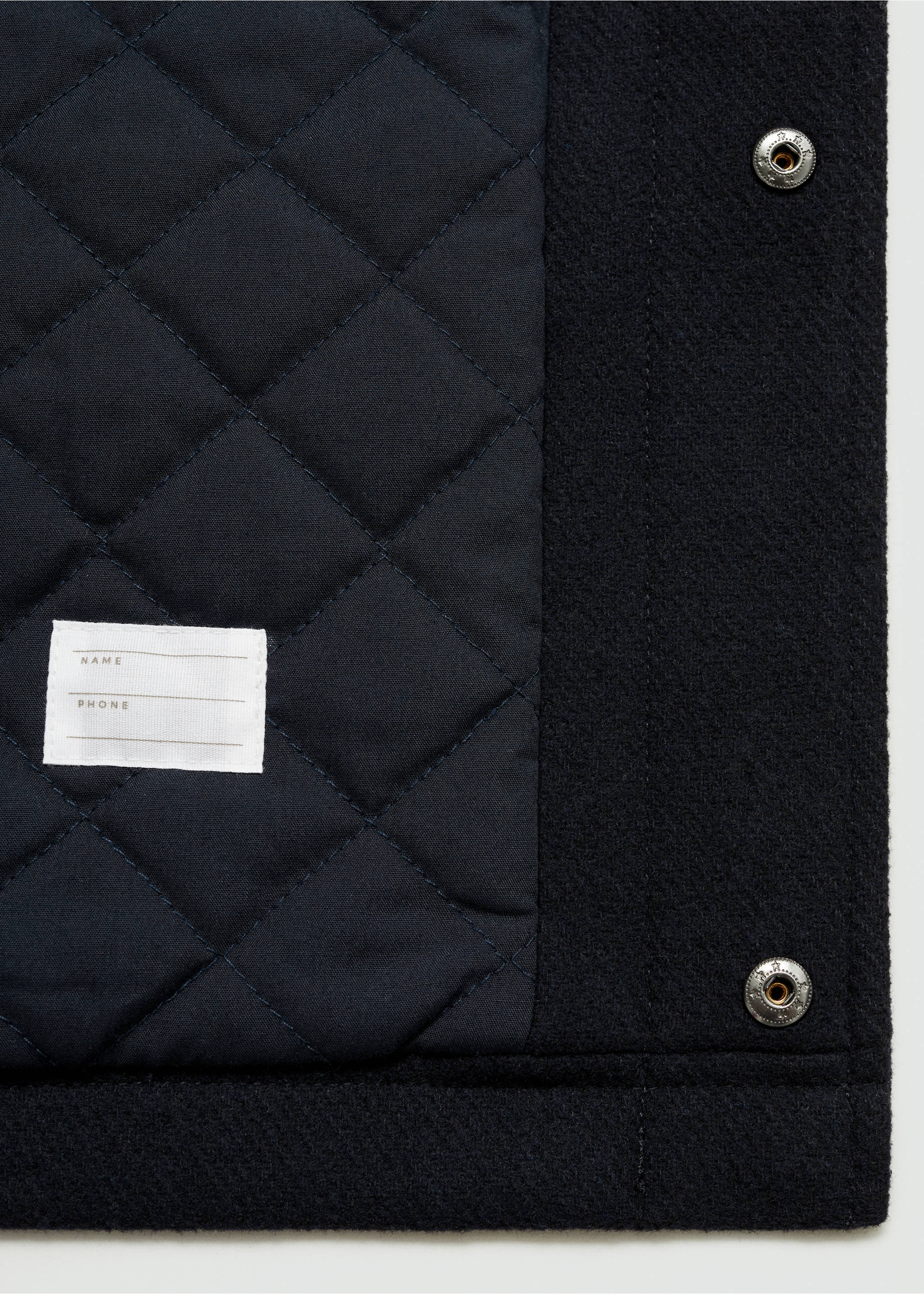 Cloth coat with pockets - Details of the article 0, Dark Navy. Ref: 77065978-00.
