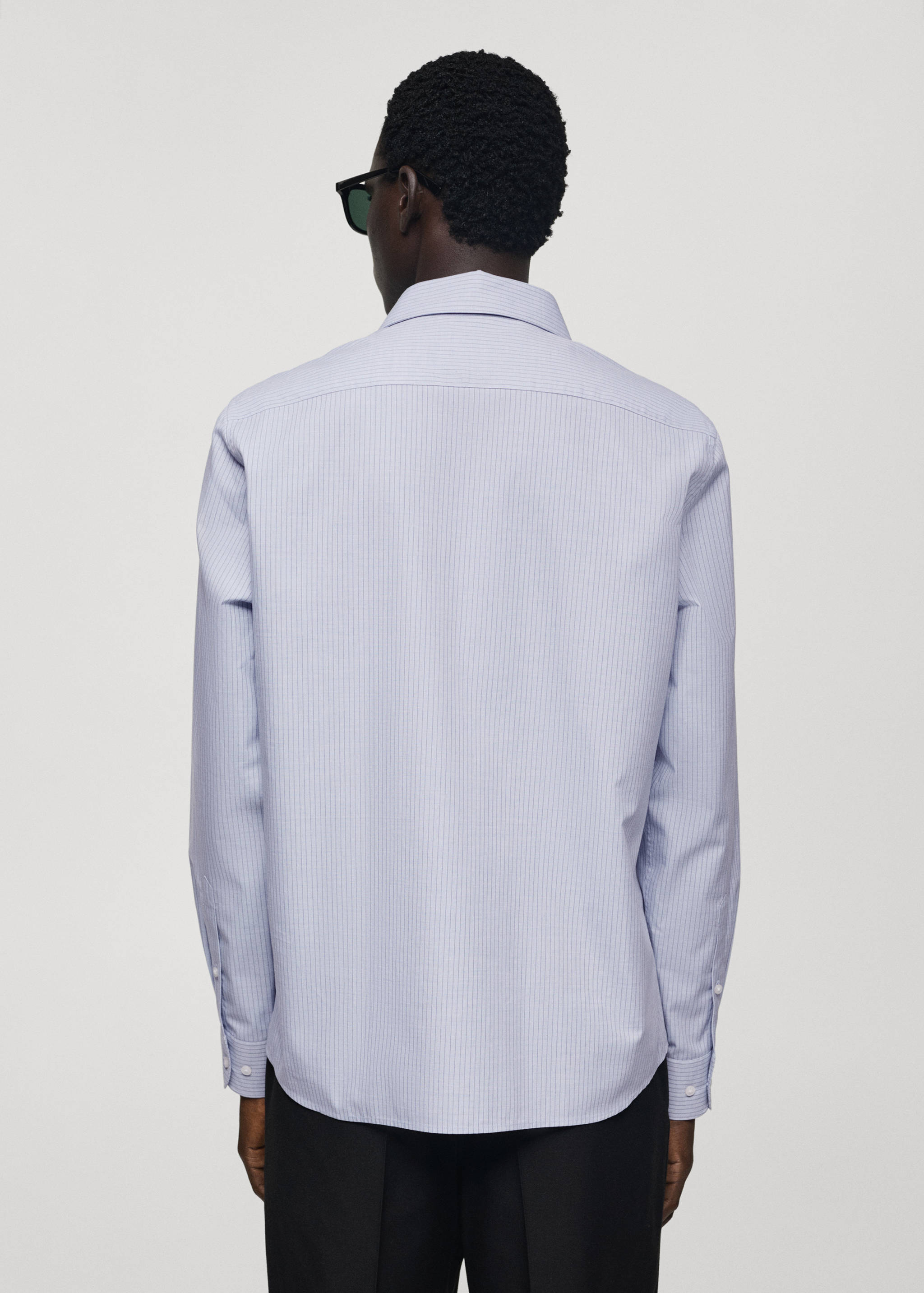Slim-fit cotton pinstripe shirt - Reverse of the article