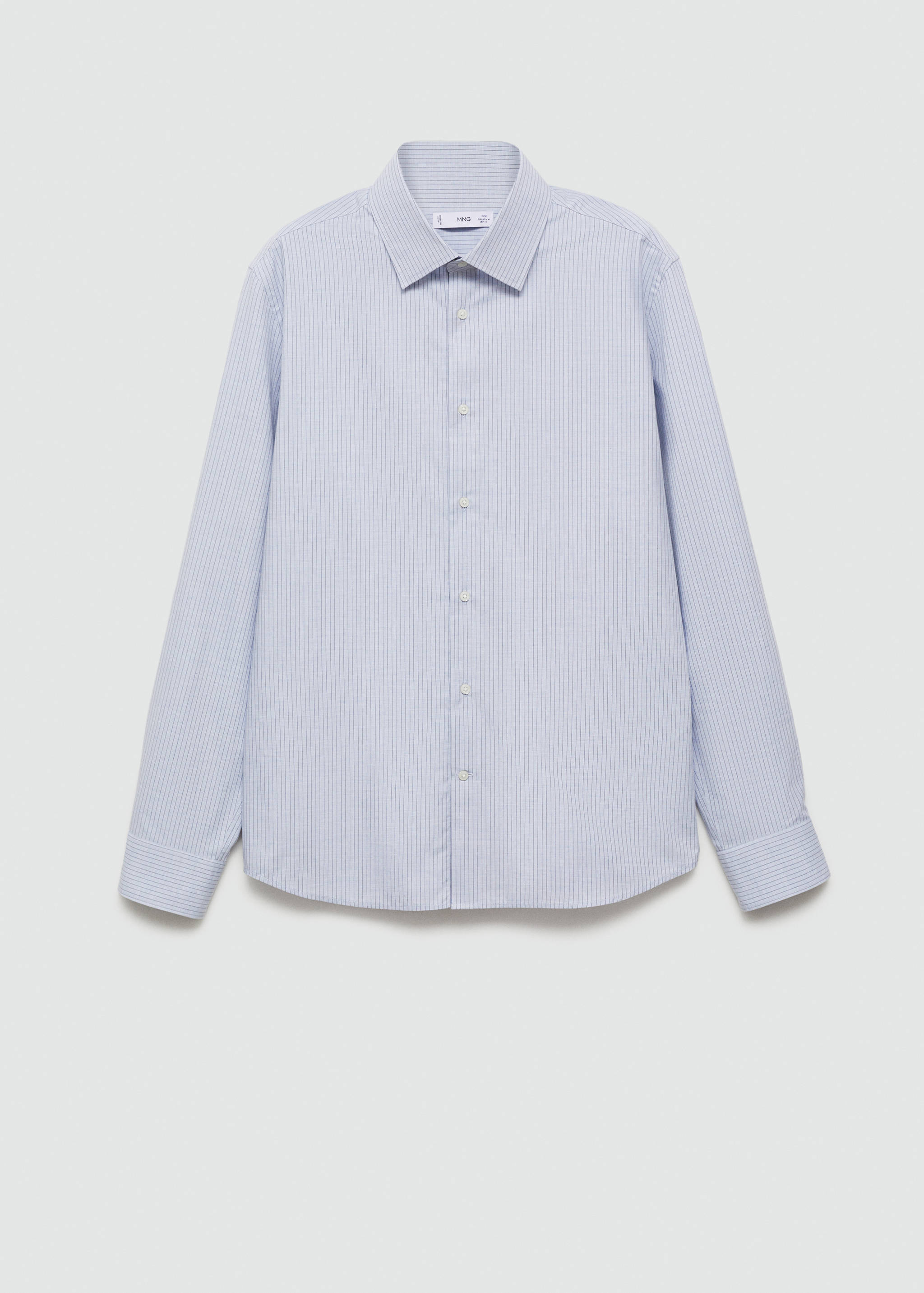 Slim-fit cotton pinstripe shirt - Article without model
