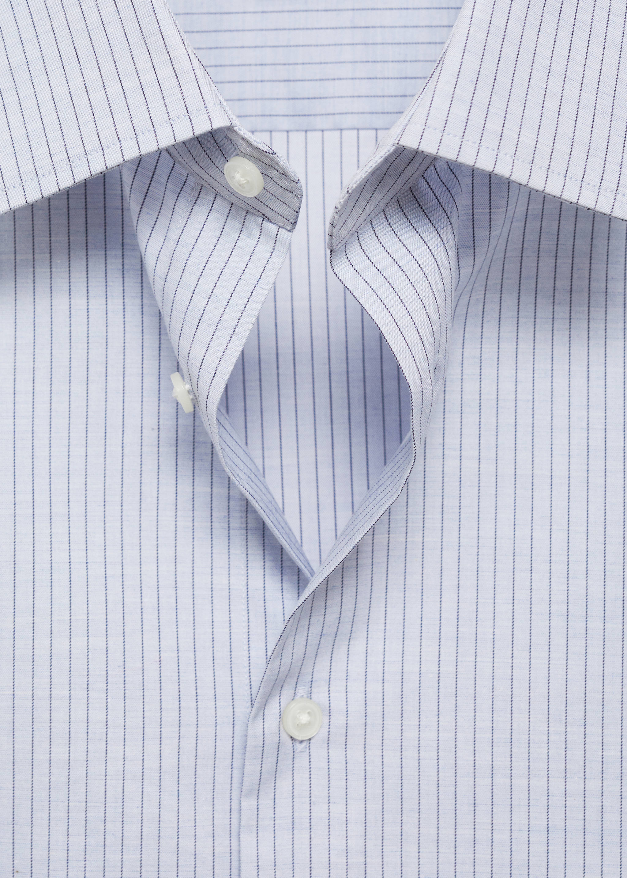 Slim-fit cotton pinstripe shirt - Details of the article 8