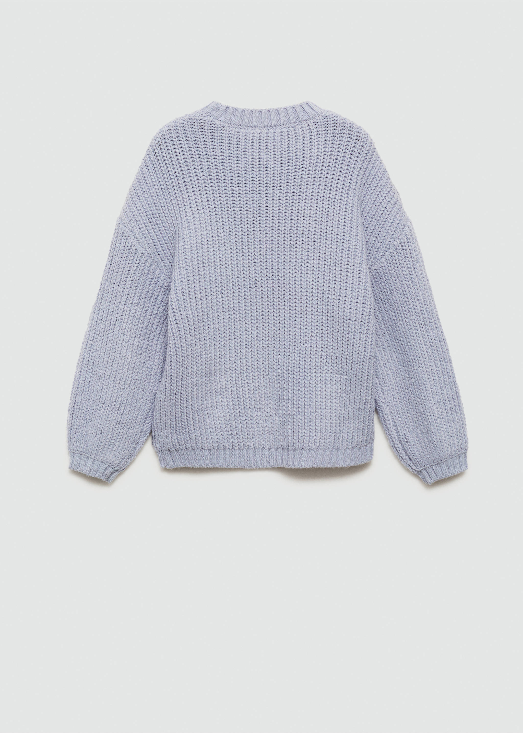 Pullover mit Zopfmuster - Rückseite des Artikels, Himmelblau. Ref: 77065981-00.