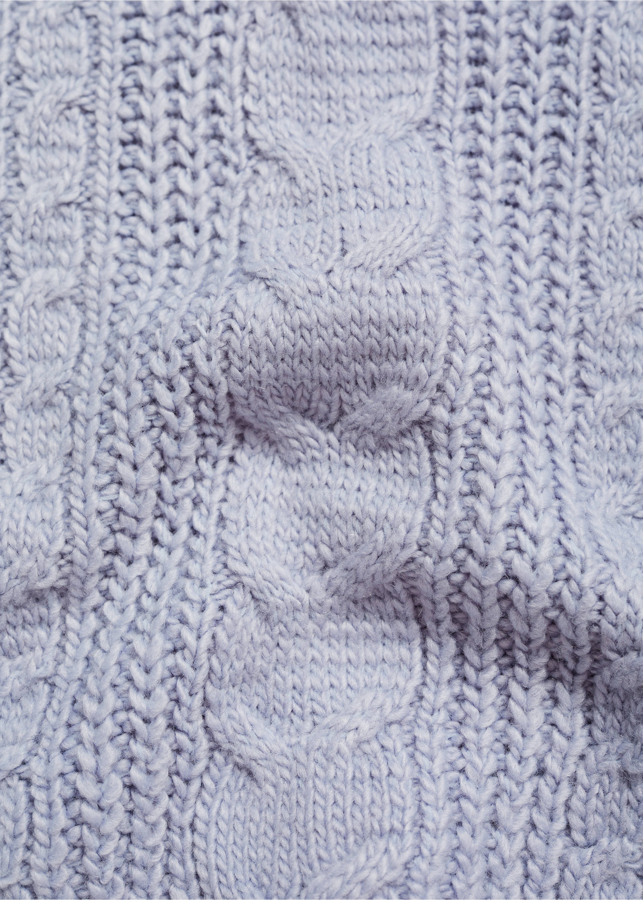 Pullover mit Zopfmuster - Detail des Artikels 0, Himmelblau. Ref: 77065981-00.
