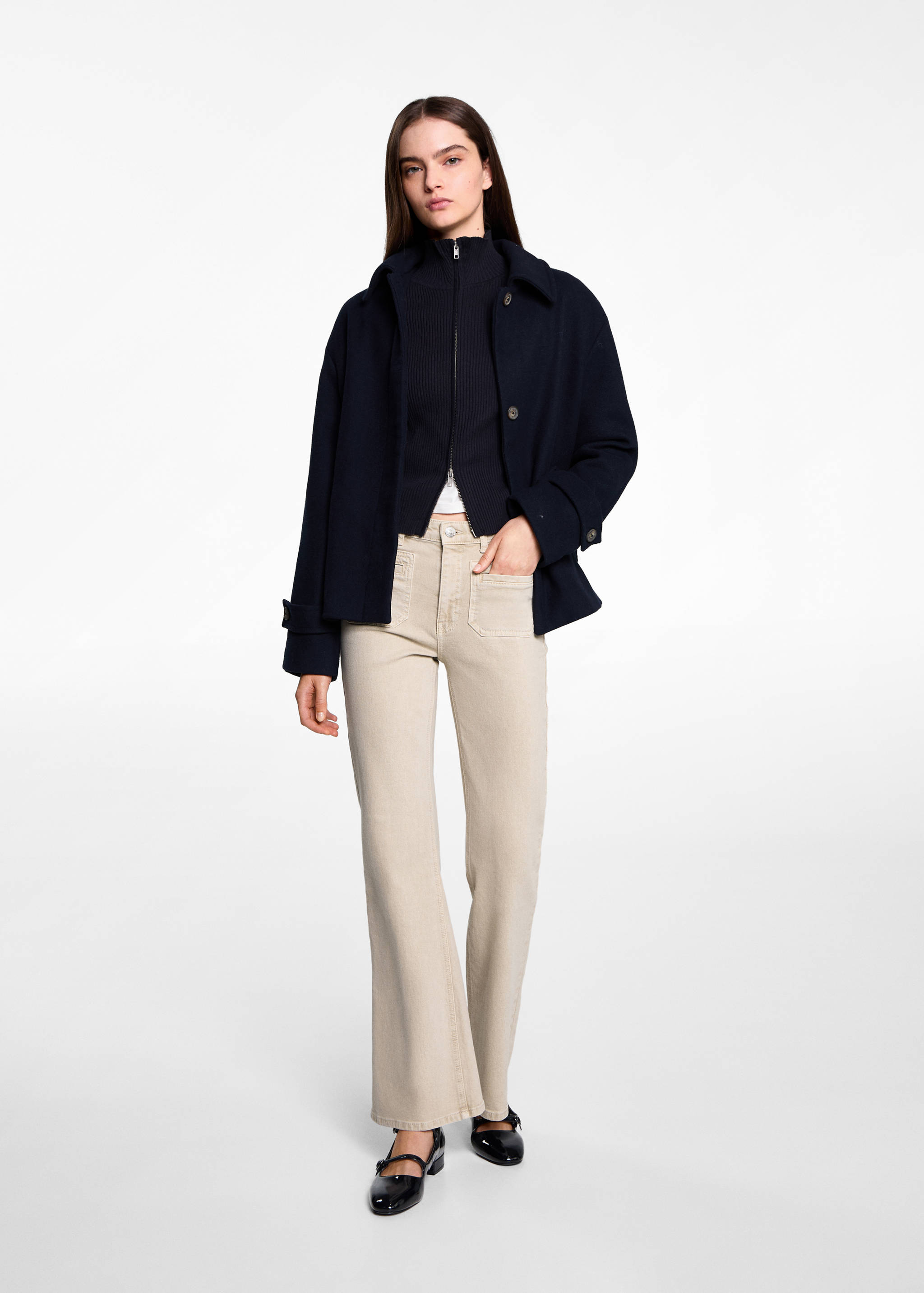 Flared jeans with pocket - General plane