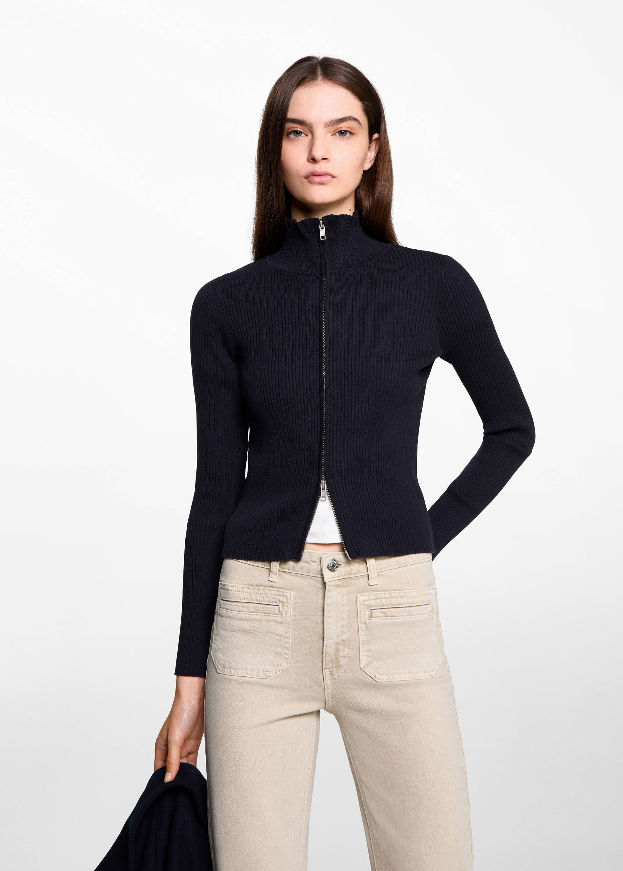 Flared jeans with pocket - Medium plane