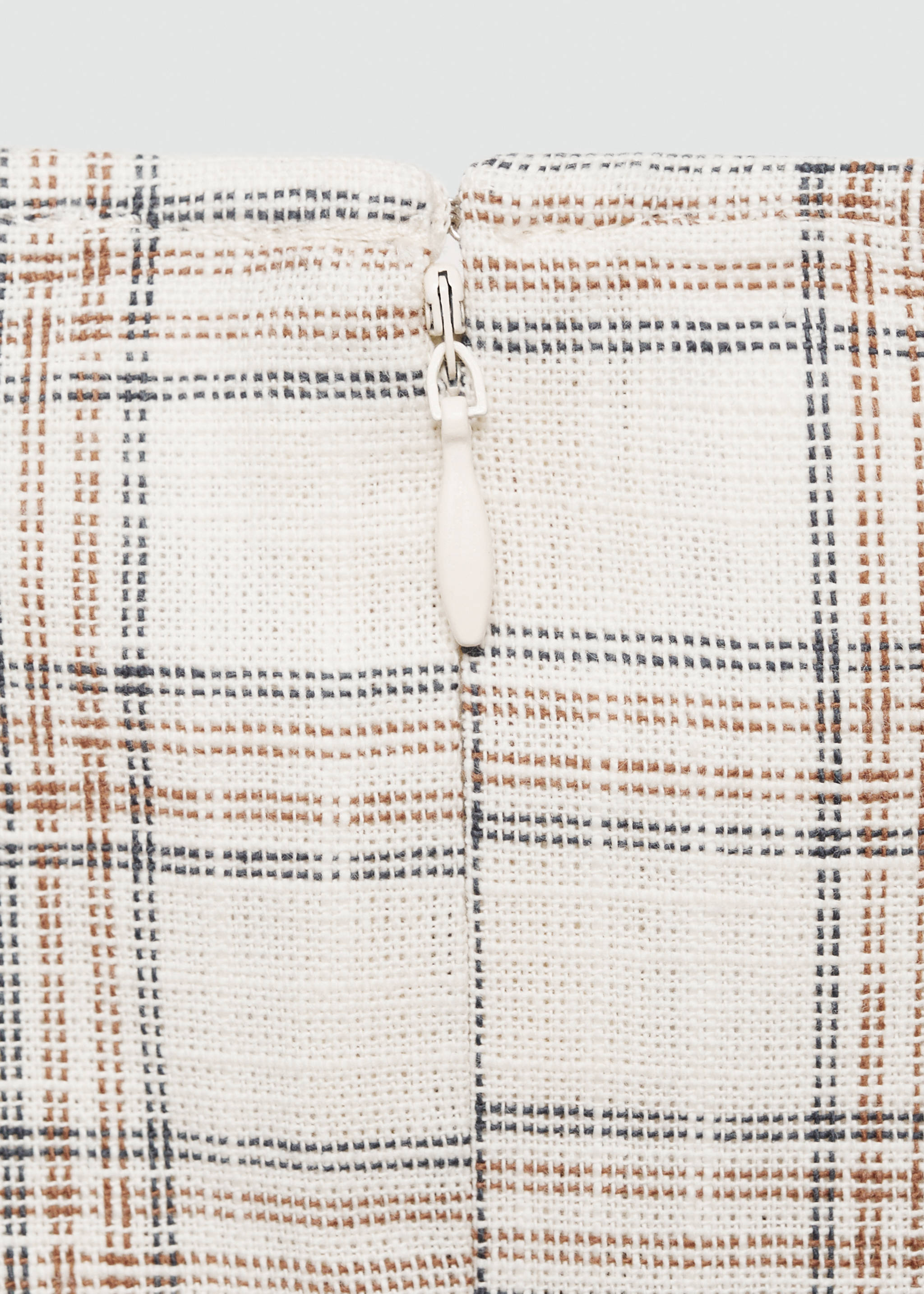 Vestido midi estampado cuadros - Detalle del artículo 0