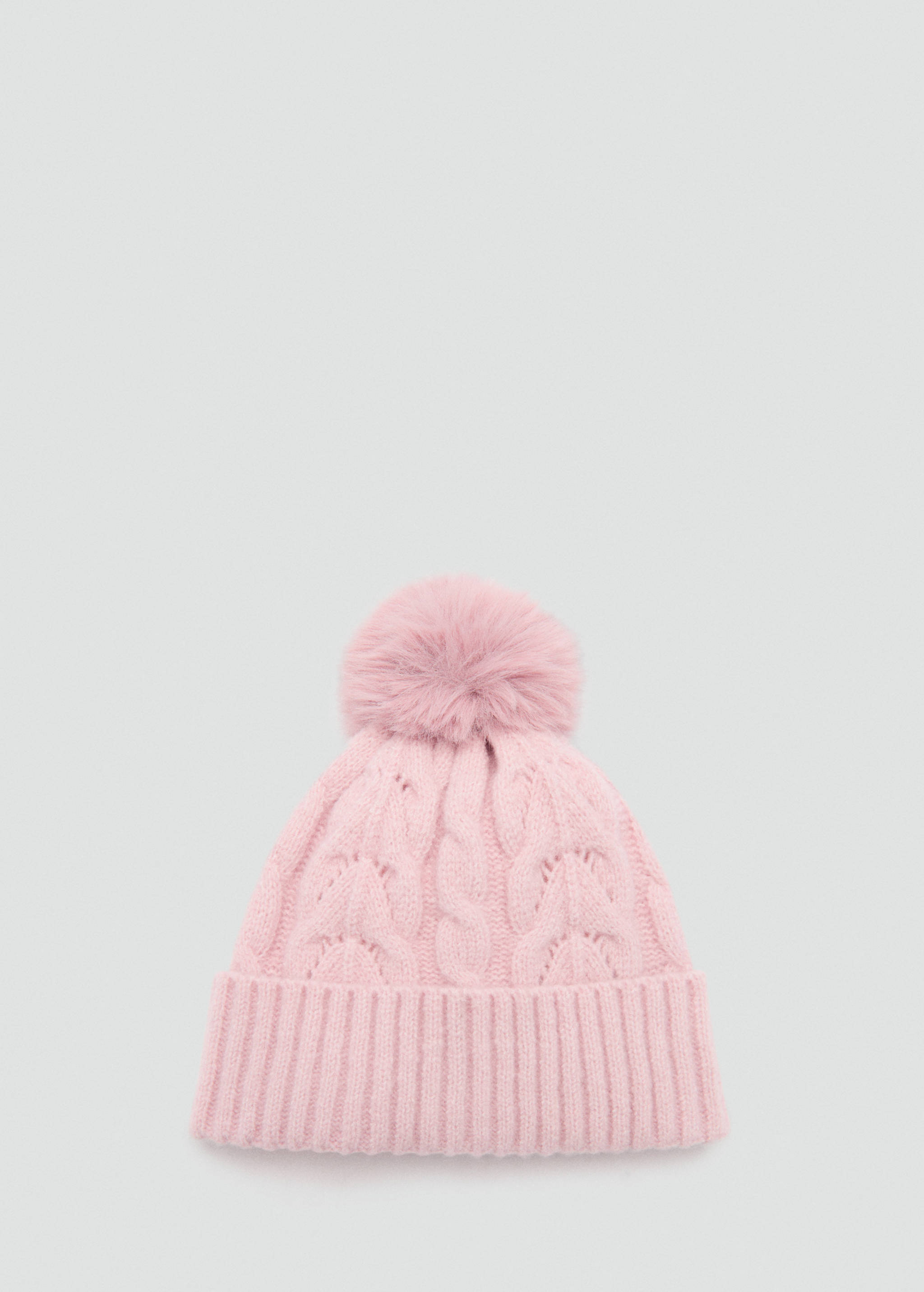 Σκουφί πλεκτό πλεξίδα πομ-πον - Προϊόν χωρίς μοντέλο