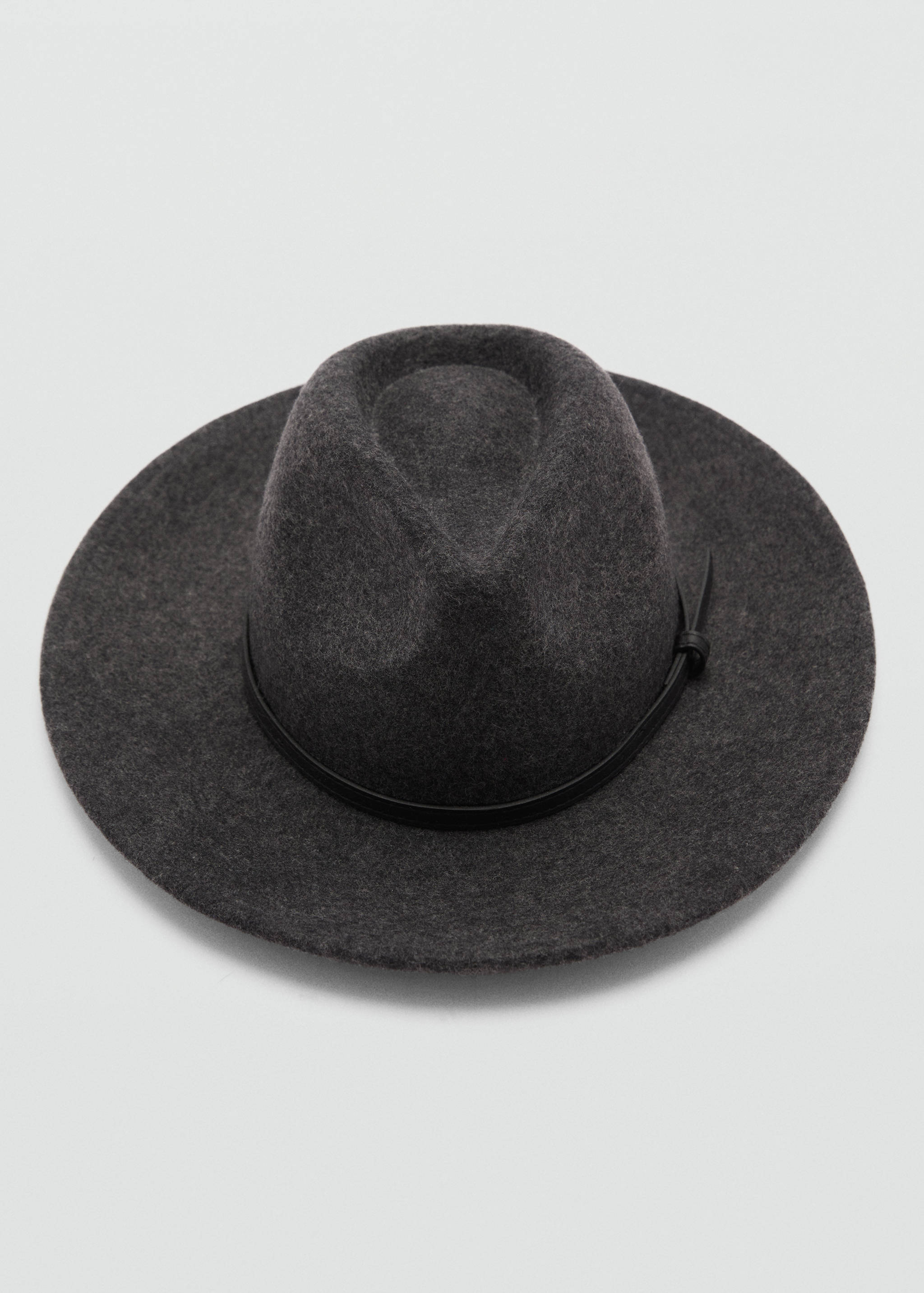 Woollen hat with decorative ribbon - Medium plane