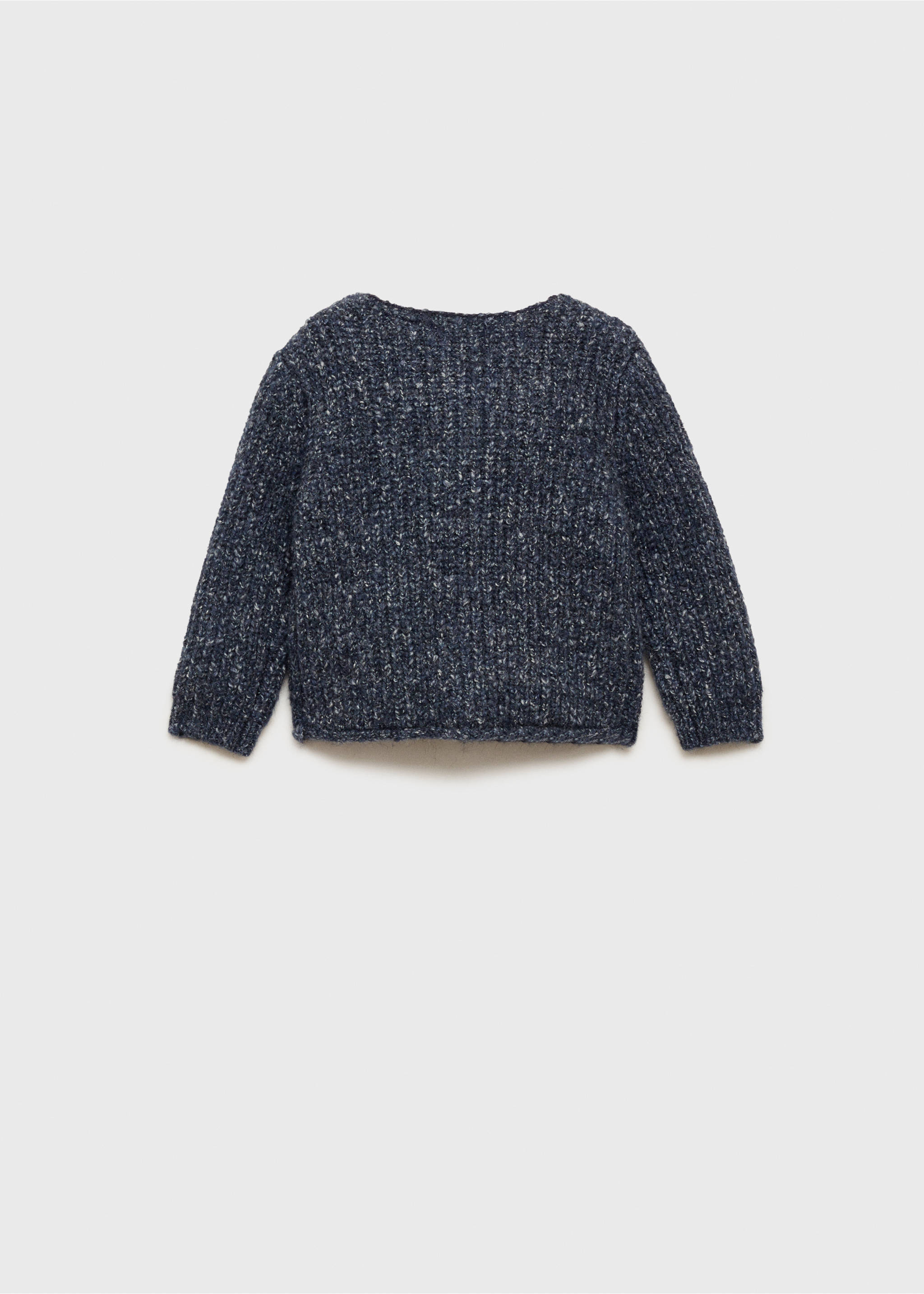 Combined knitted cardigan - Reverse of the article, Dark Navy. Ref: 77065999-00.