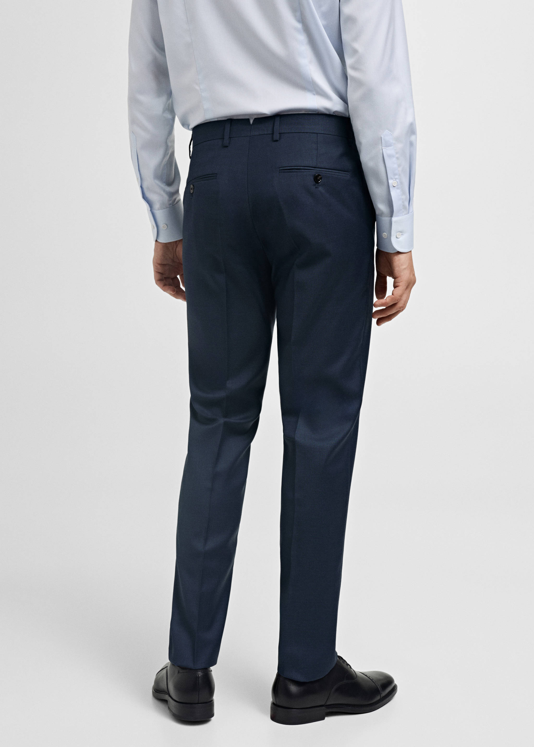 Venice 100% virgin wool suit trousers - Reverse of the article