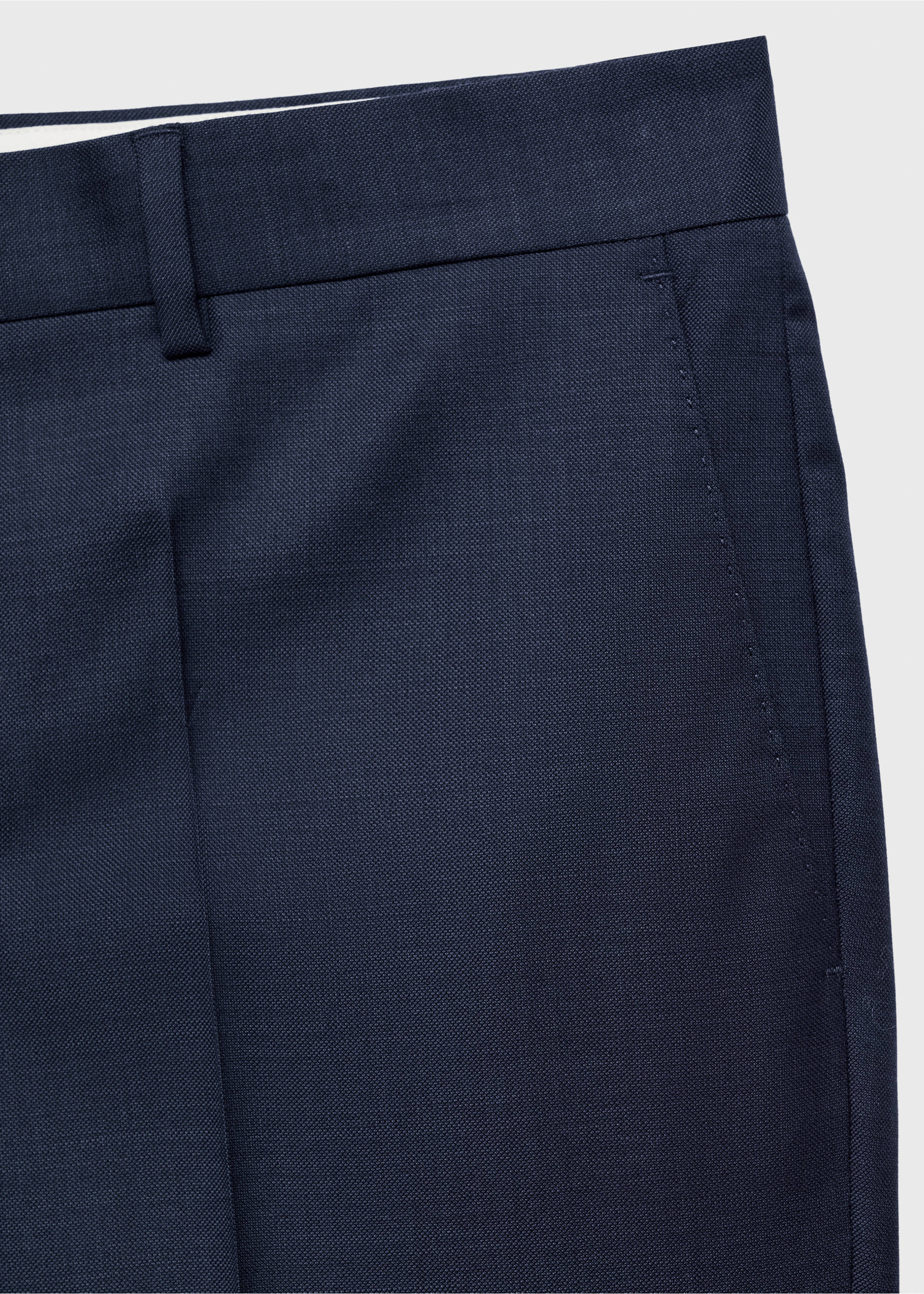 Venice 100% virgin wool suit trousers - Details of the article 0, Dark Navy. Ref: 77066005-00.